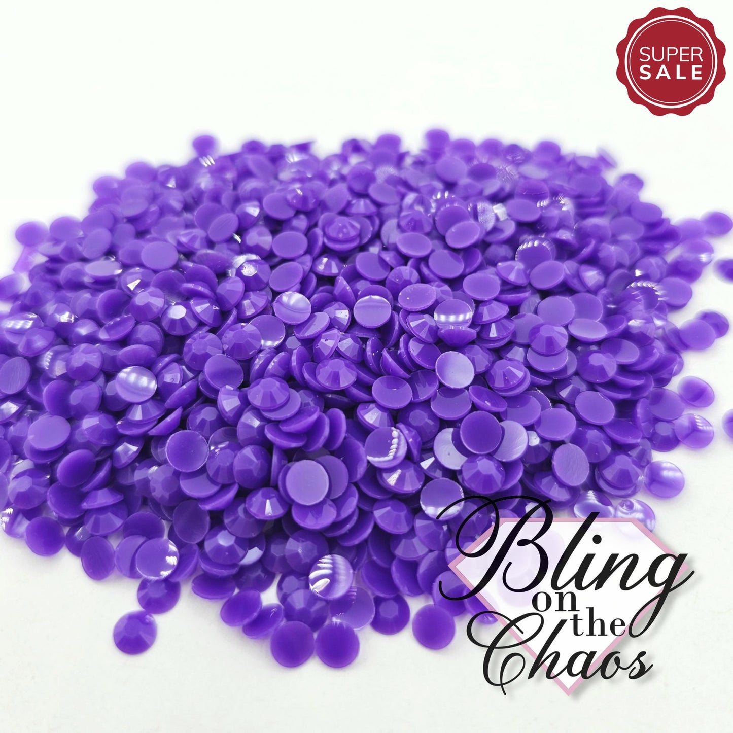 Amethyst Solid Jelly Resin Rhinestone-Jelly Resin Rhinestones-Bling on the Chaos