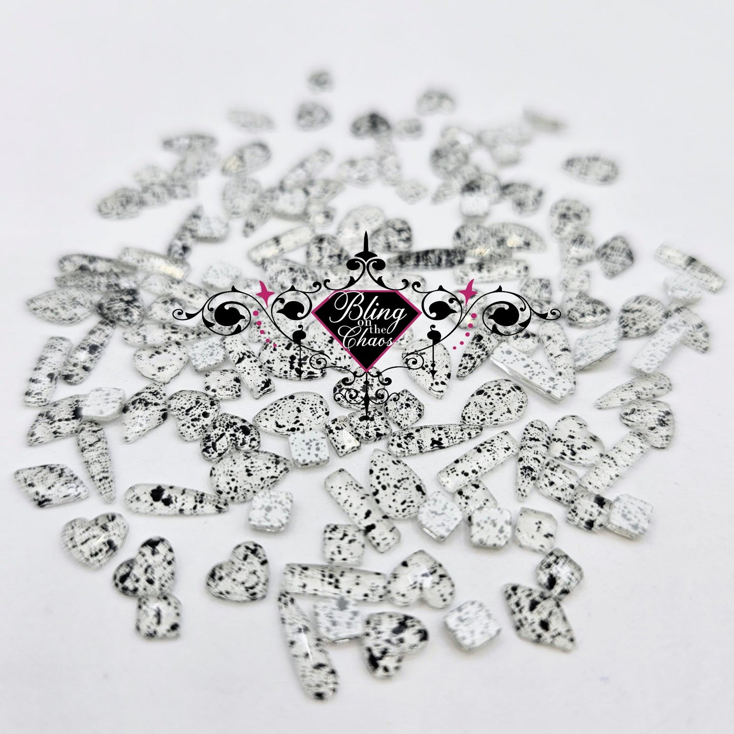 Black Freckled Assorted Shapes-Bling on the Chaos