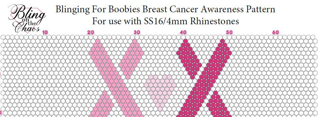 Blinging For Boobies Breast Cancer Awareness Honeycomb SS16 Pattern-Template-Bling on the Chaos