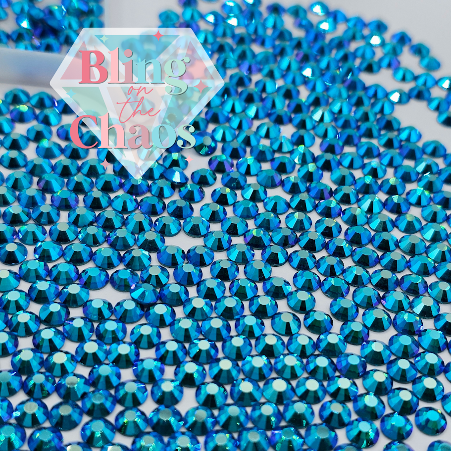 Blue Zircon AB Rhinestone-Glass Rhinestones-Bling on the Chaos