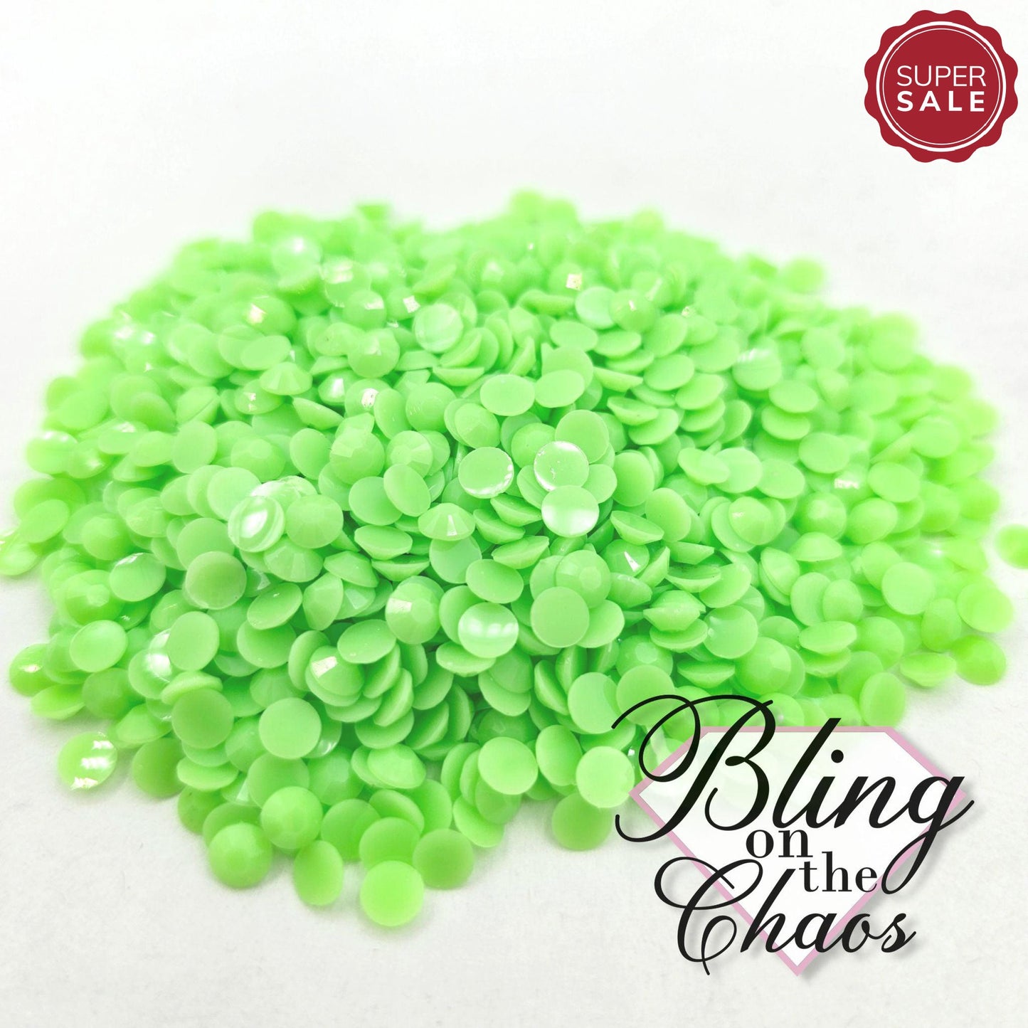 Bright Emerald Solid Jelly Resin Rhinestone-Jelly Resin Rhinestones-Bling on the Chaos
