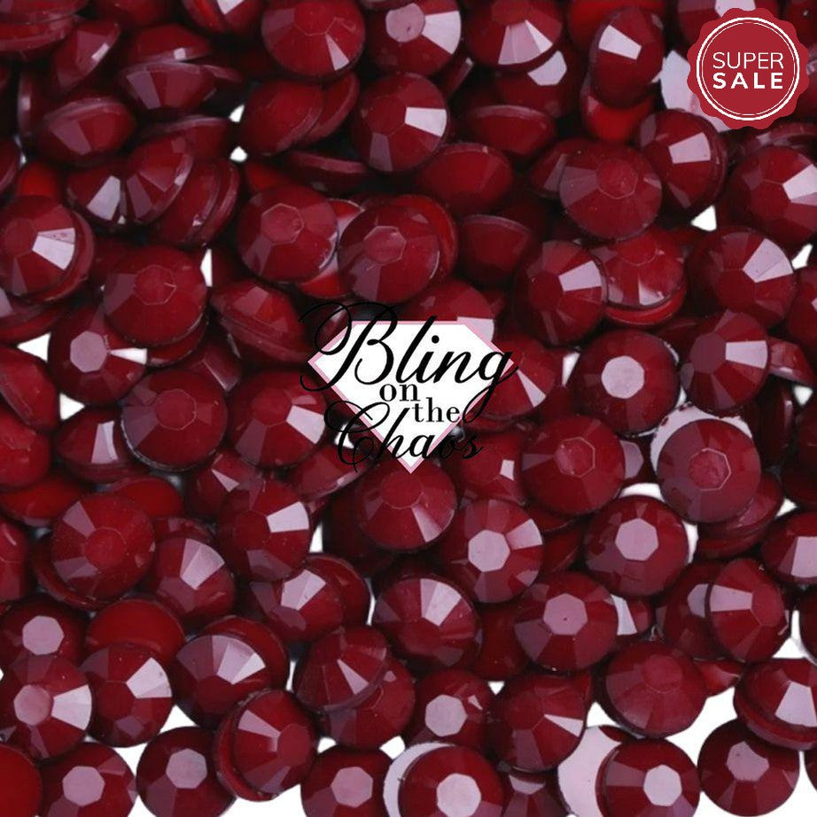 Burgundy Macaroon Solid Jelly Rhinestone-Jelly Resin Rhinestones-Bling on the Chaos