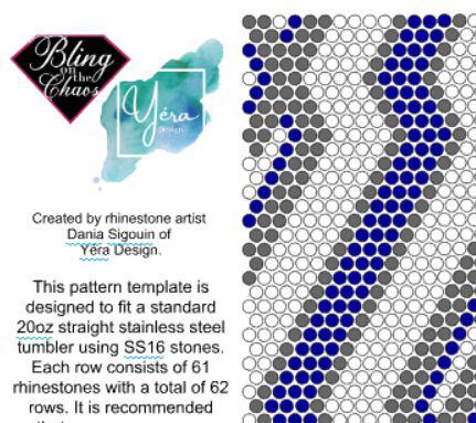 Cozy Mozy Diamond Honeycomb SS16 Pattern-Template-Bling on the Chaos
