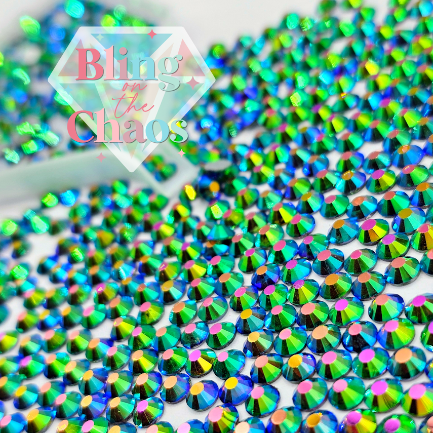 Divine Peacock Rhinestone-Glass Rhinestones-Bling on the Chaos