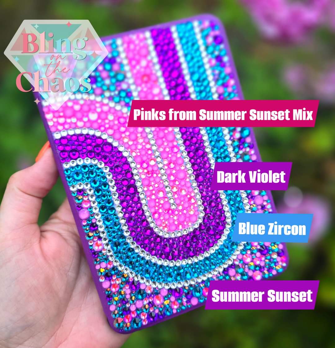 Dark Violet Specialty Glass Mix-Glass Rhinestones-Bling on the Chaos