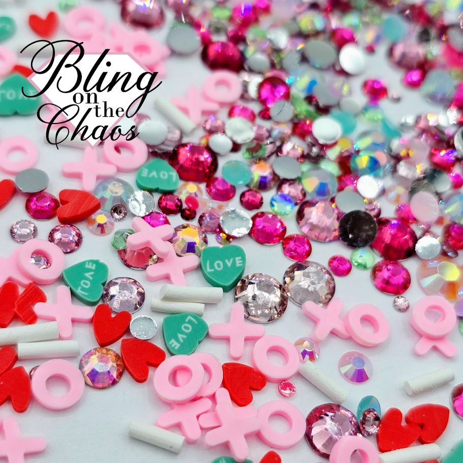 Galentine's Day Resin Scatter Mix with FREE Polymer Clay-Bling on the Chaos
