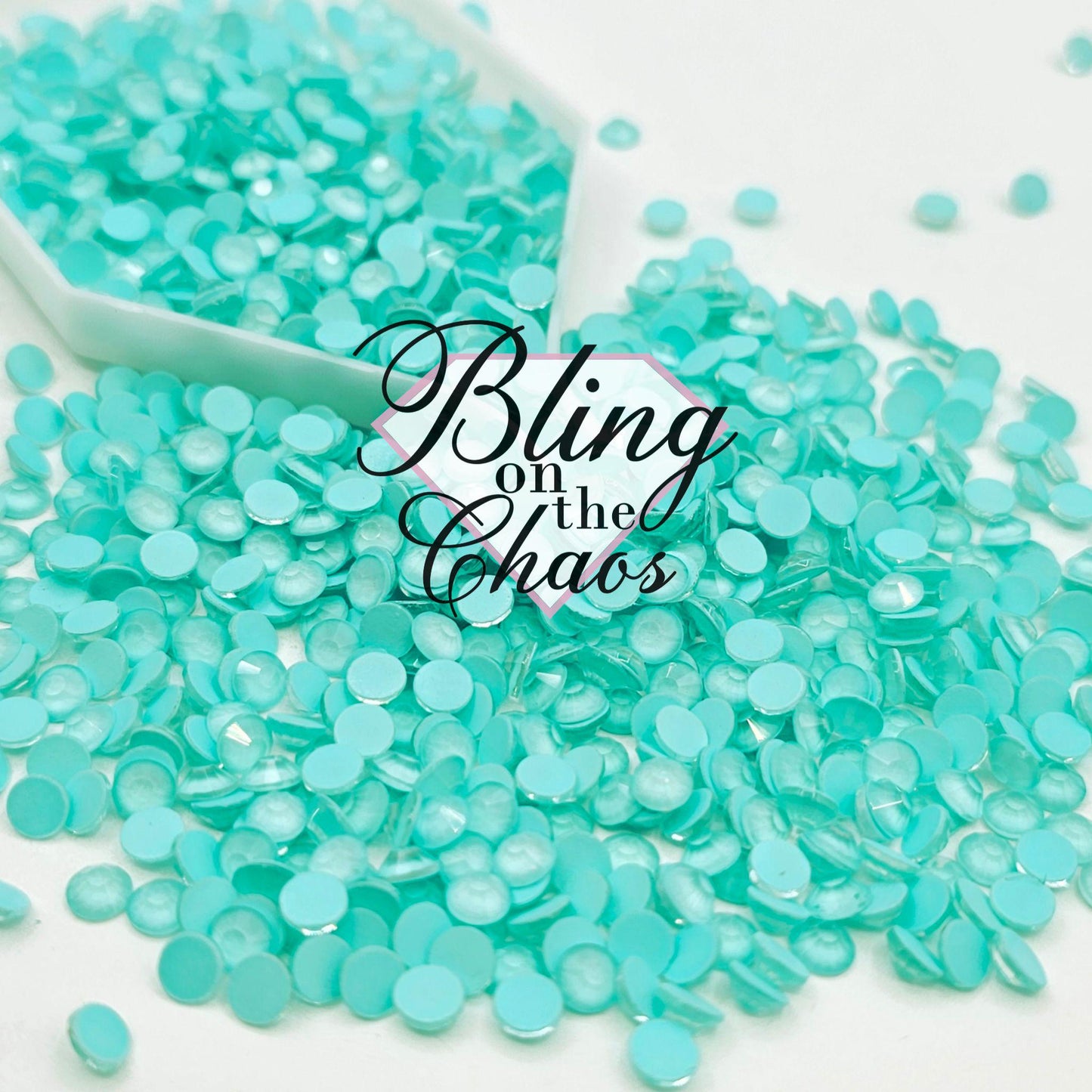 Glow Frosted Breakfast Blue Rhinestone-Glass Rhinestones-Bling on the Chaos