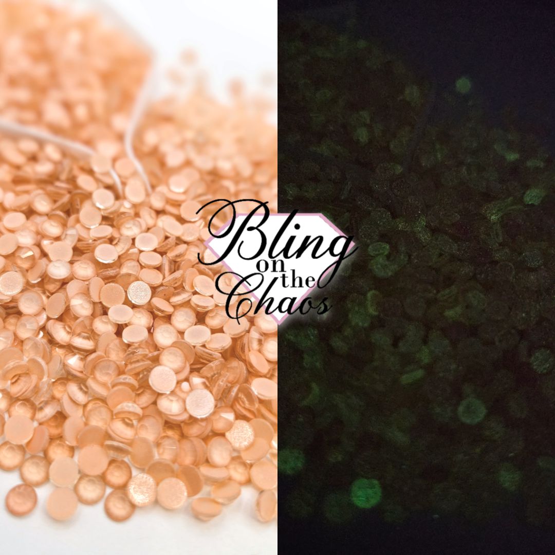 Glow Bright Light Peach Rhinestone-Glass Rhinestones-Bling on the Chaos