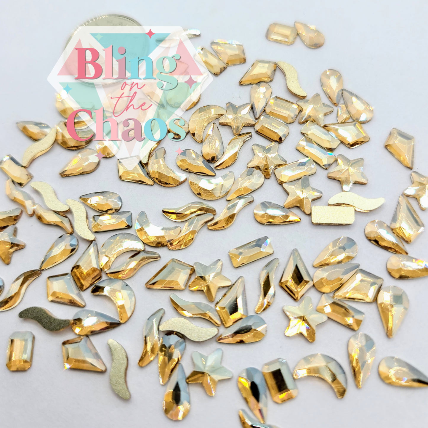 Golden Shadow Assorted Shapes-Bling on the Chaos