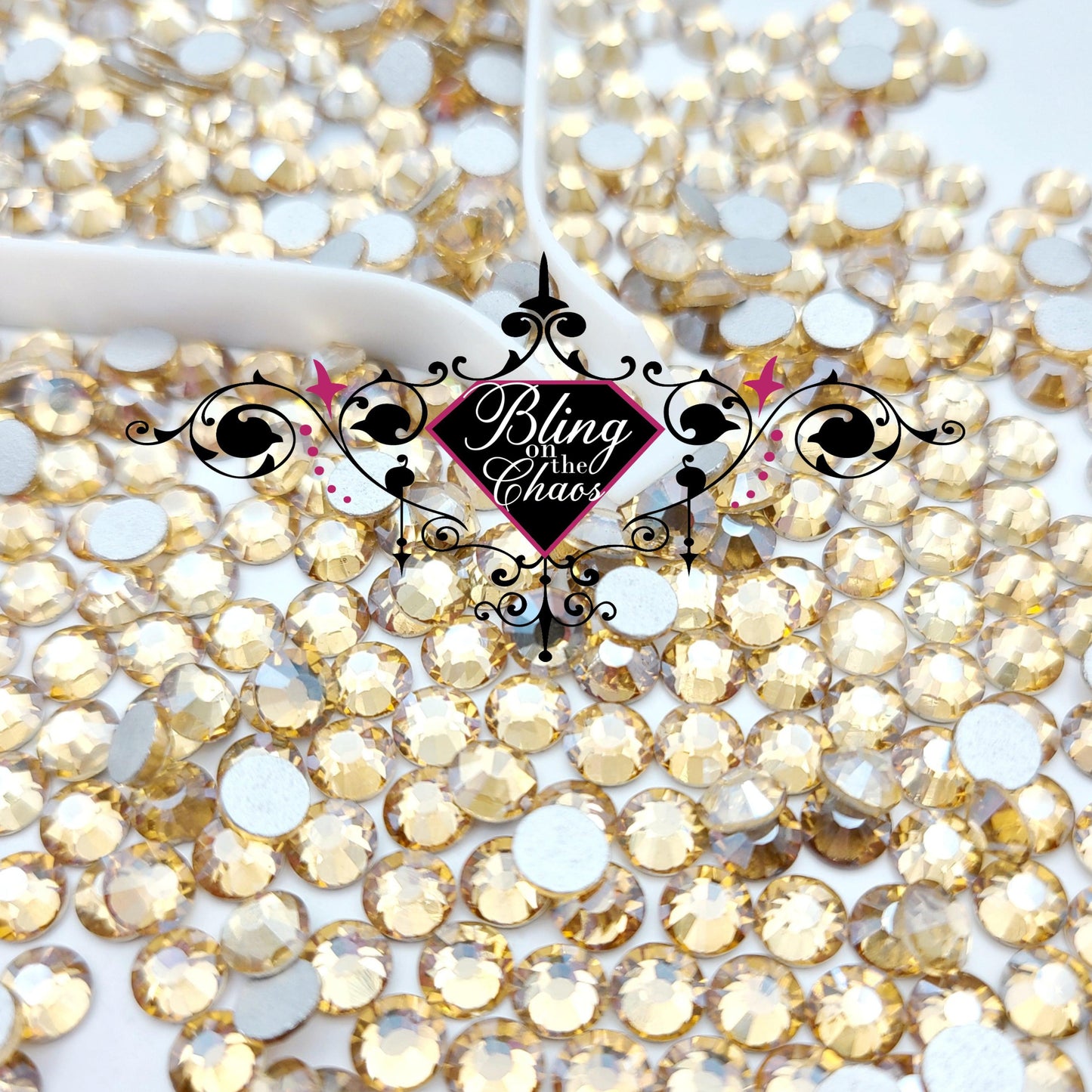 Golden Shadow Silver Back Rhinestone-Glass Rhinestones-Bling on the Chaos