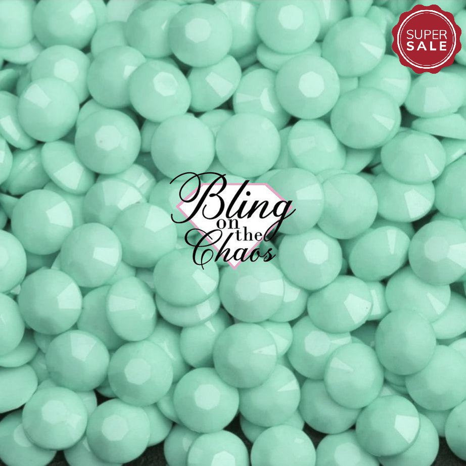Lake Green Macaroon Solid Jelly Rhinestone-Jelly Resin Rhinestones-Bling on the Chaos
