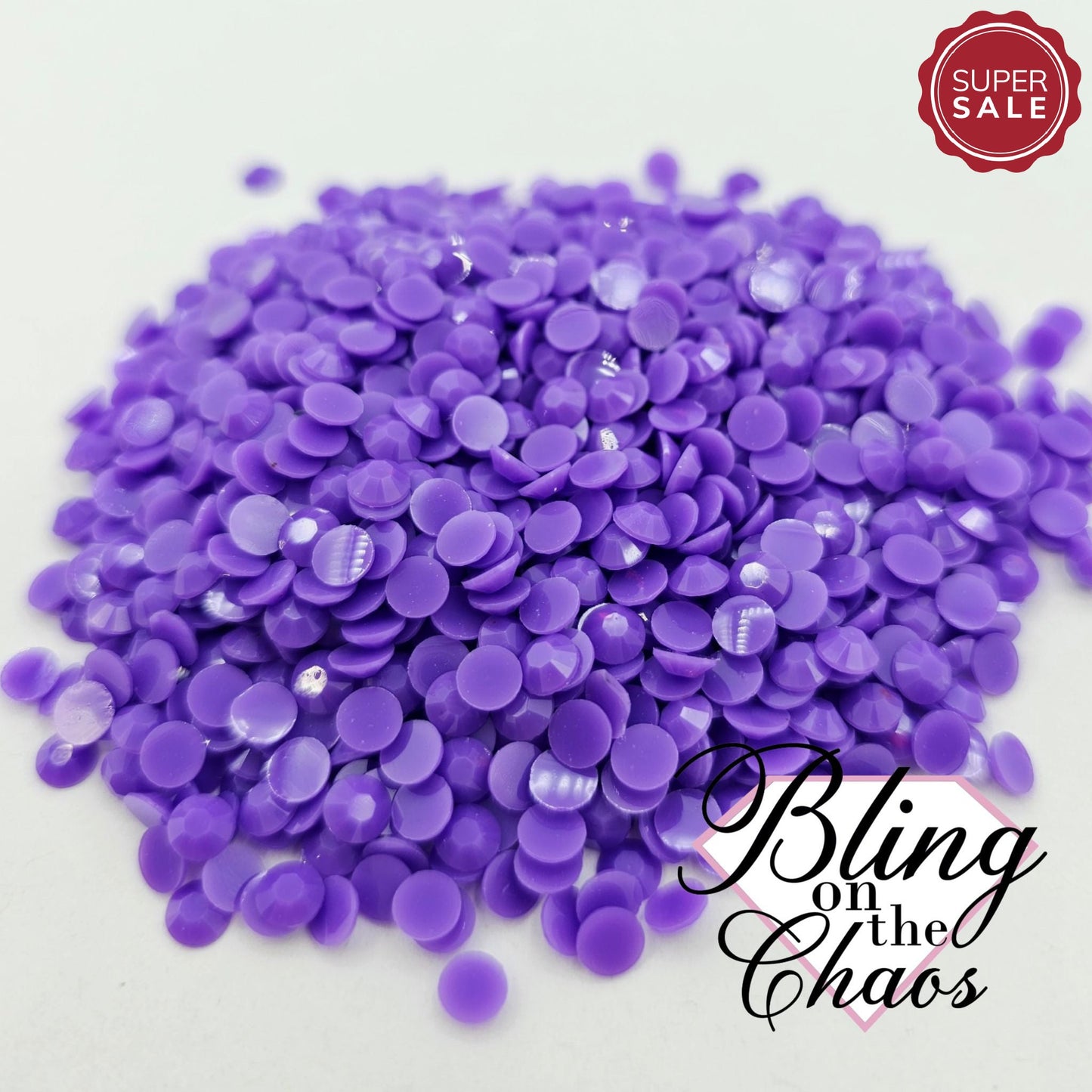 Light Amethyst Solid Jelly Resin Rhinestone-Jelly Resin Rhinestones-Bling on the Chaos