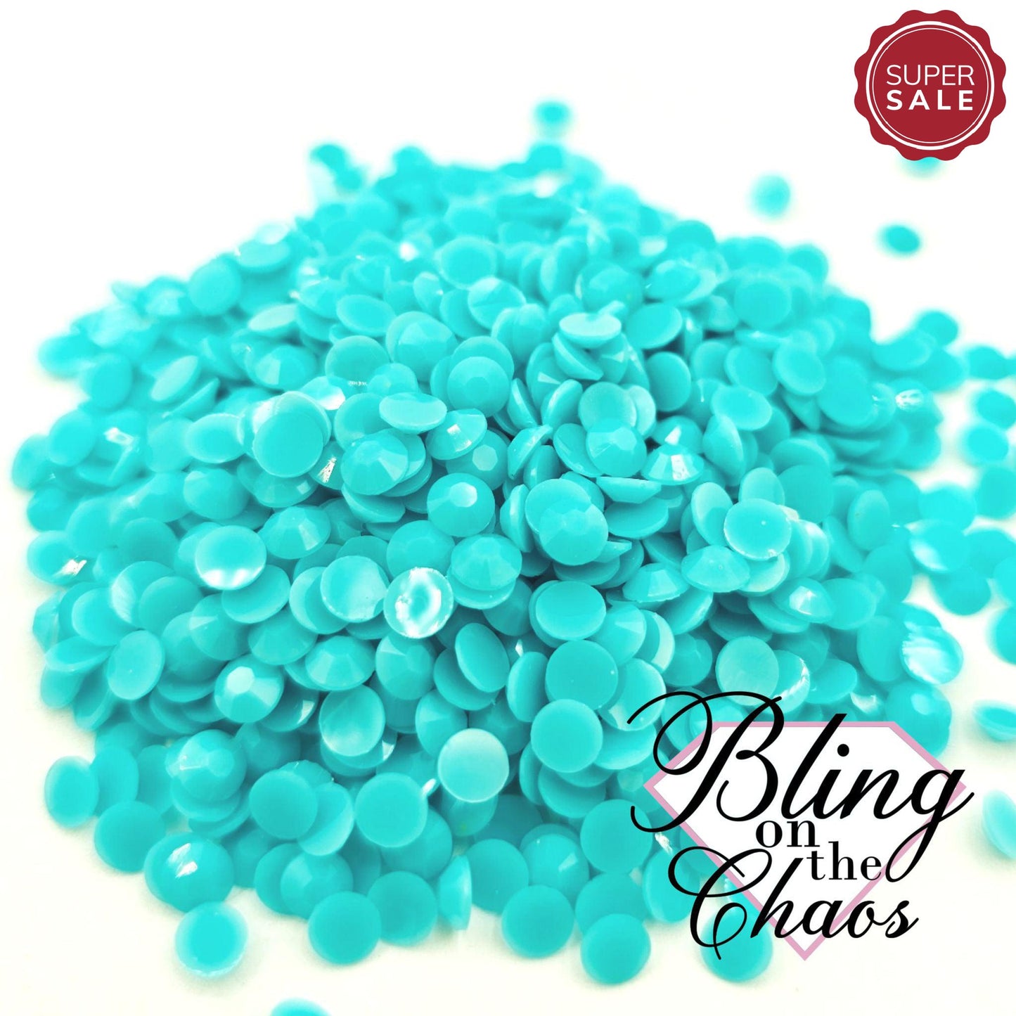 Light Aqua Solid Jelly Resin Rhinestone-Jelly Resin Rhinestones-Bling on the Chaos