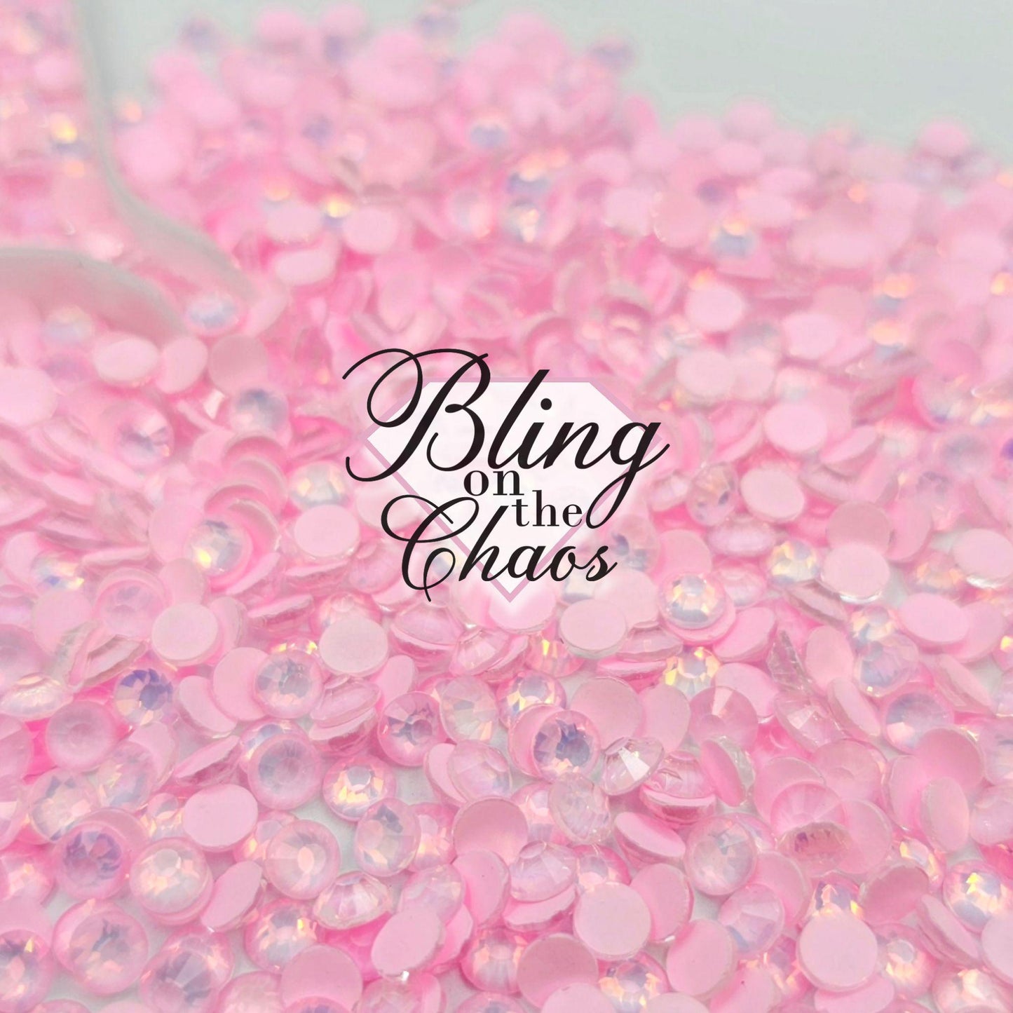 Light Pink Mocha Opal-Glass Rhinestones-Bling on the Chaos