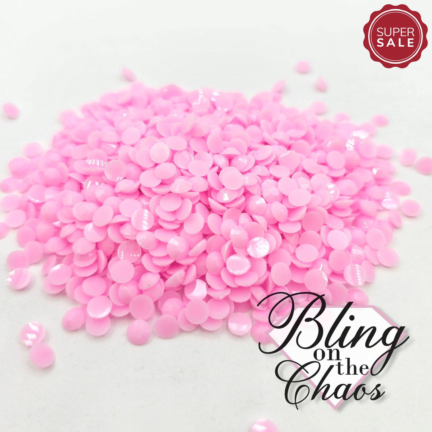 Light Pink Solid Jelly Resin Rhinestone-Jelly Resin Rhinestones-Bling on the Chaos