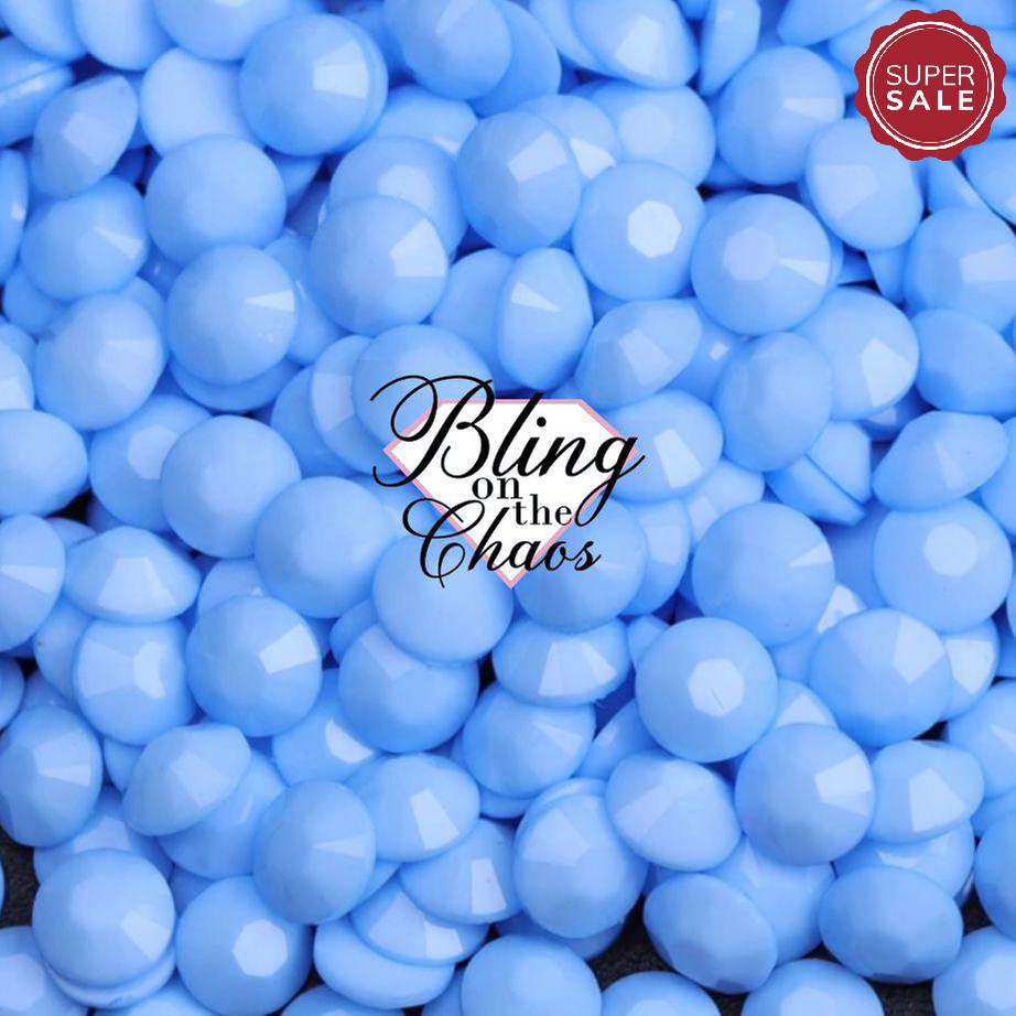 Light Sapphire Macaroon Solid Jelly Rhinestone-Jelly Resin Rhinestones-Bling on the Chaos