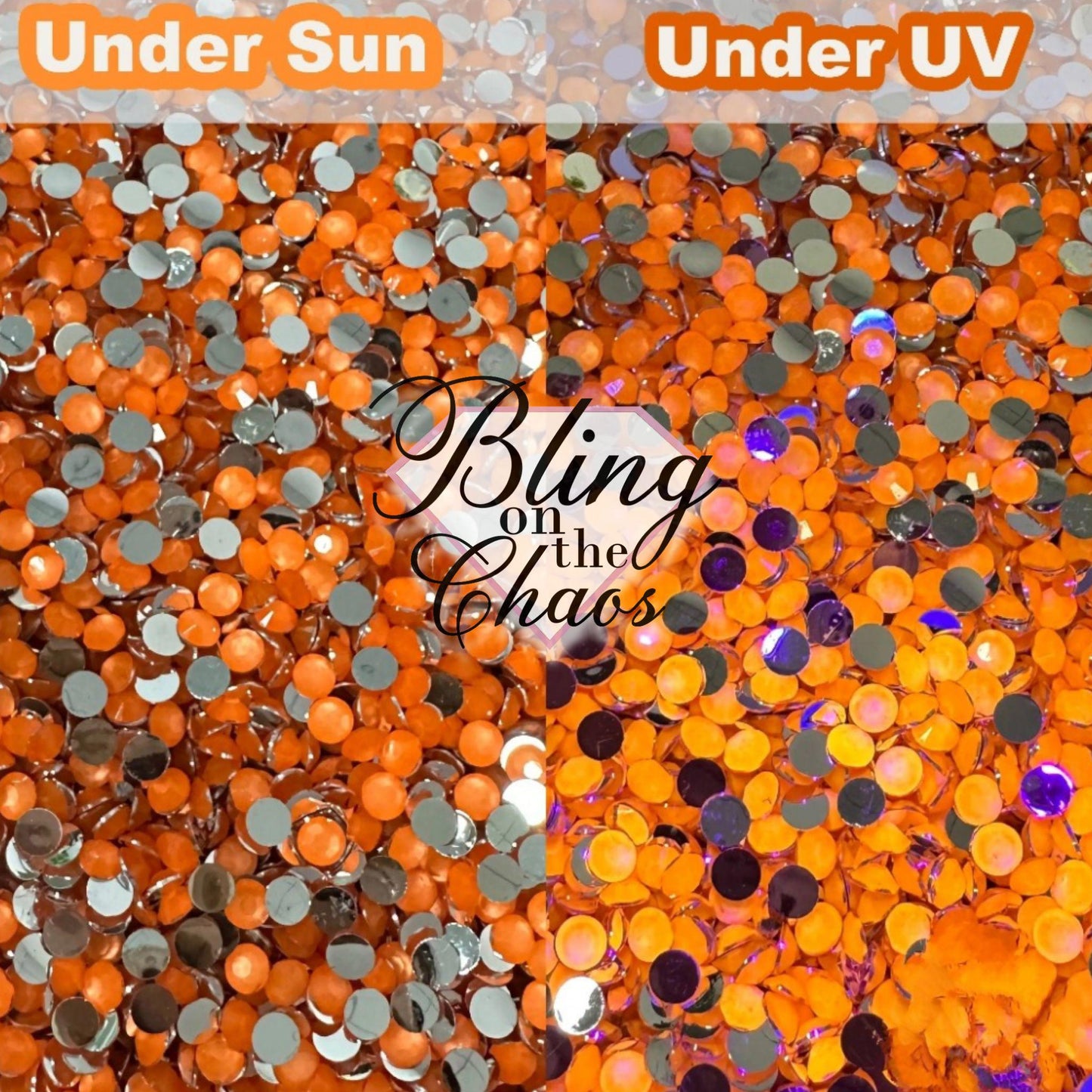 Orange Neon Resin Rhinestone-Jelly Resin Rhinestones-Bling on the Chaos