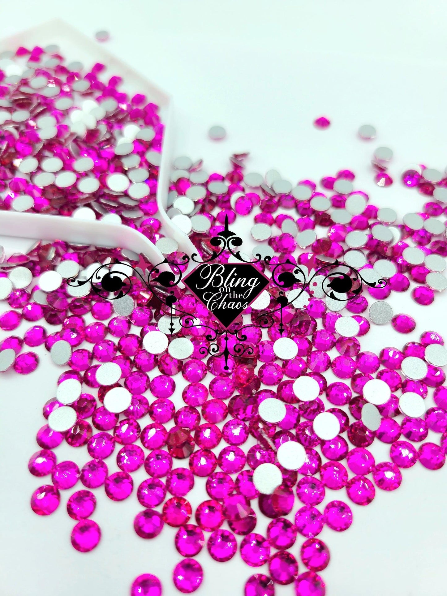 Peach Red Blossom Rhinestone-Glass Rhinestones-Bling on the Chaos