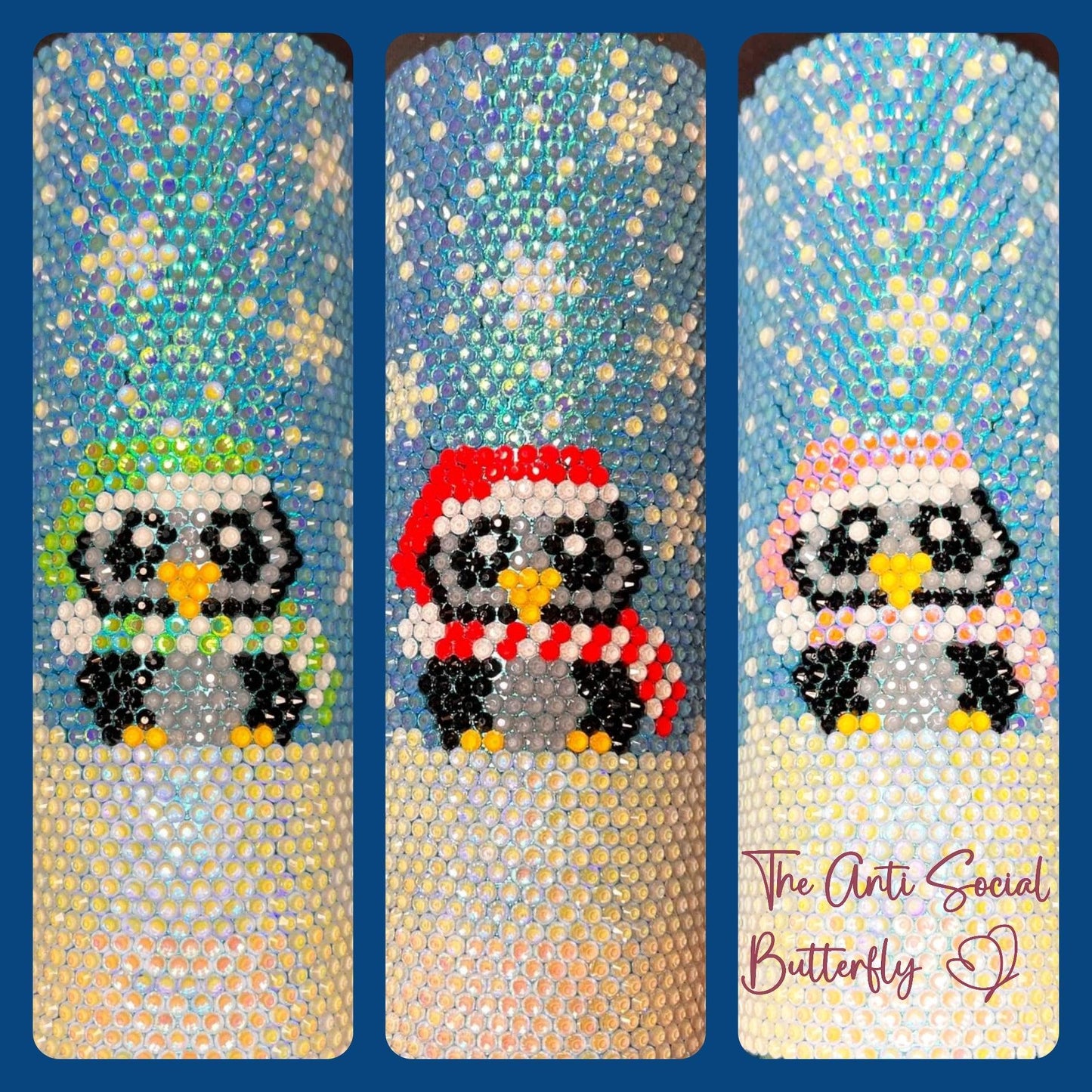 Penguin Pals Honeycomb SS16 Pattern-Template-Bling on the Chaos