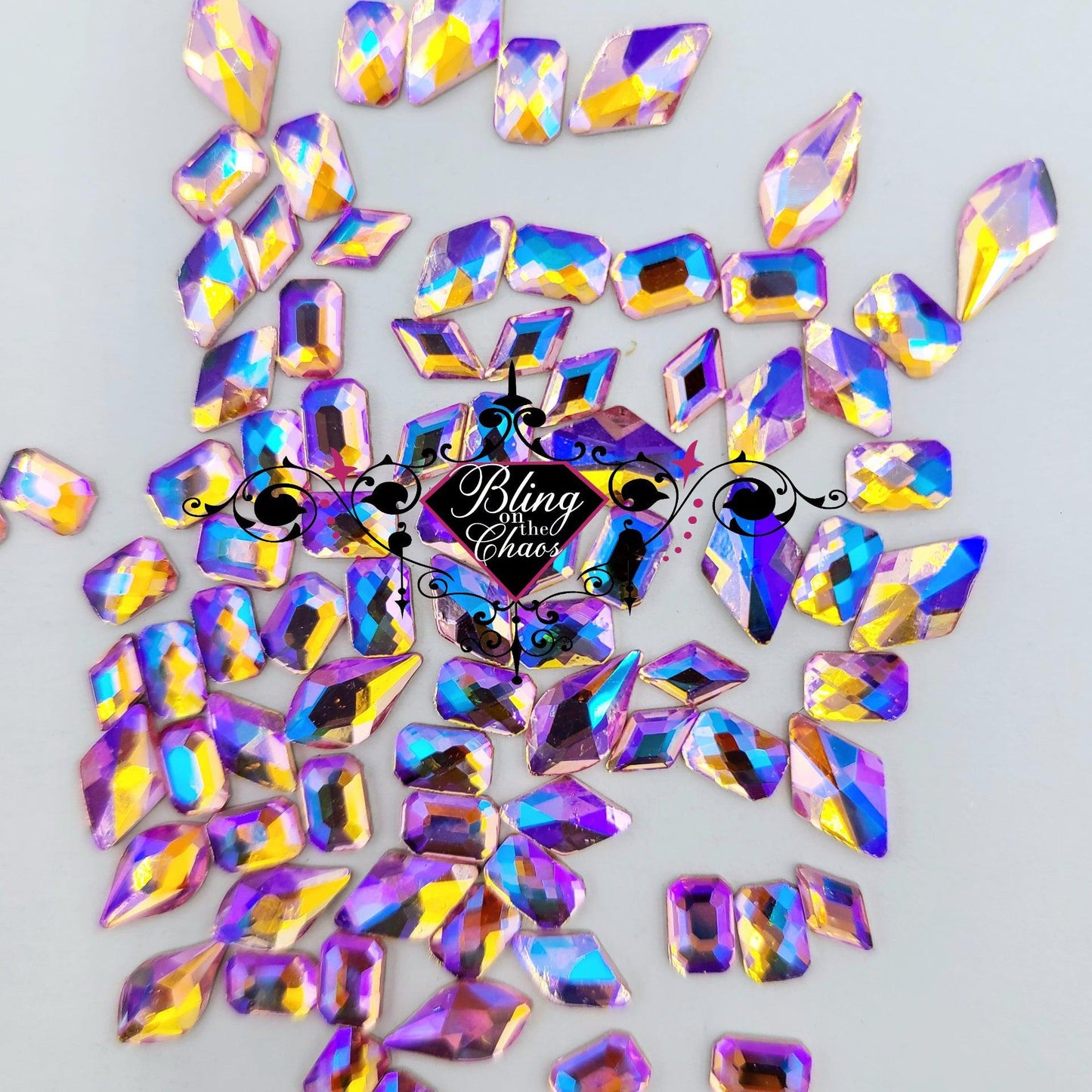 Pink Flame Assorted Shapes-Bling on the Chaos