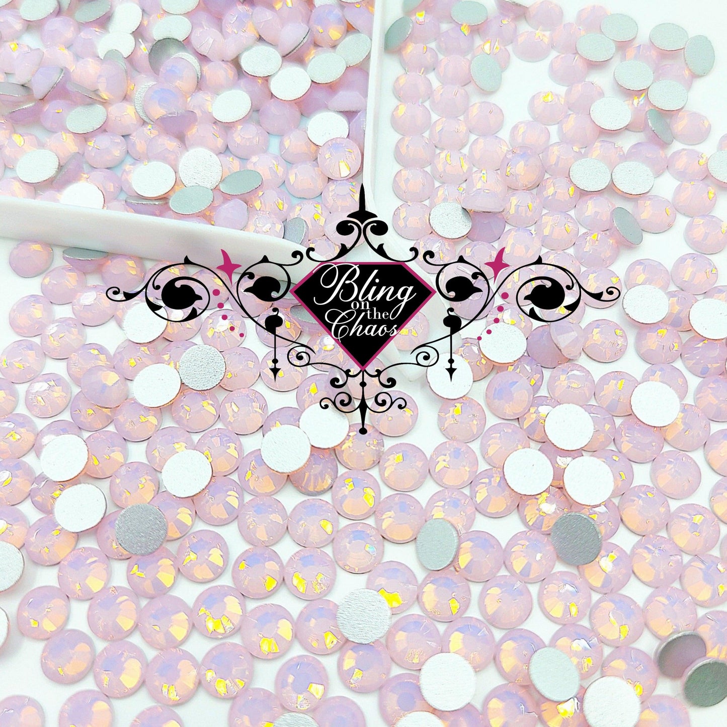 Pink Opal Rhinestone-Glass Rhinestones-Bling on the Chaos