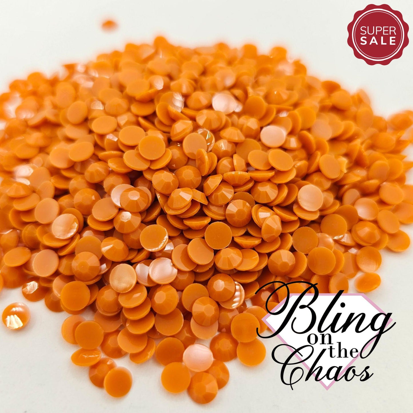 Pumpkin Solid Jelly Resin Rhinestone-Jelly Resin Rhinestones-Bling on the Chaos