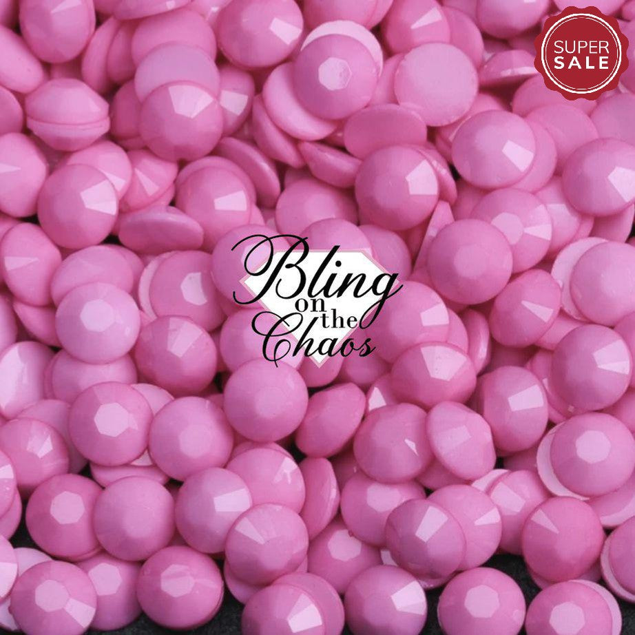 Rose Macaroon Solid Jelly Rhinestone-Jelly Resin Rhinestones-Bling on the Chaos