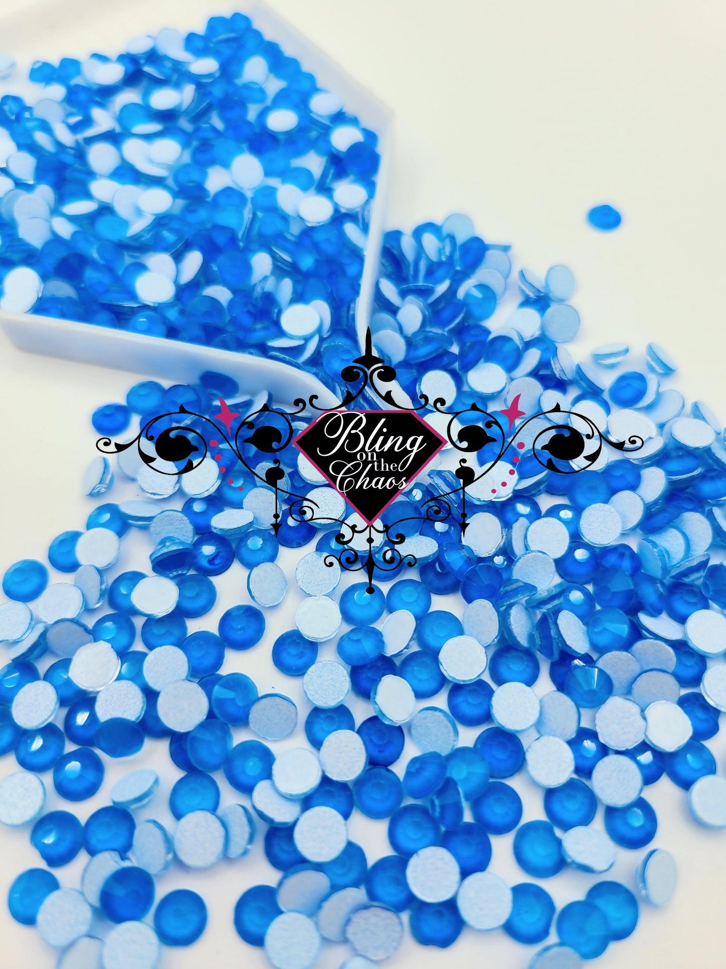 Sapphire Neon Rhinestone-Glass Rhinestones-Bling on the Chaos