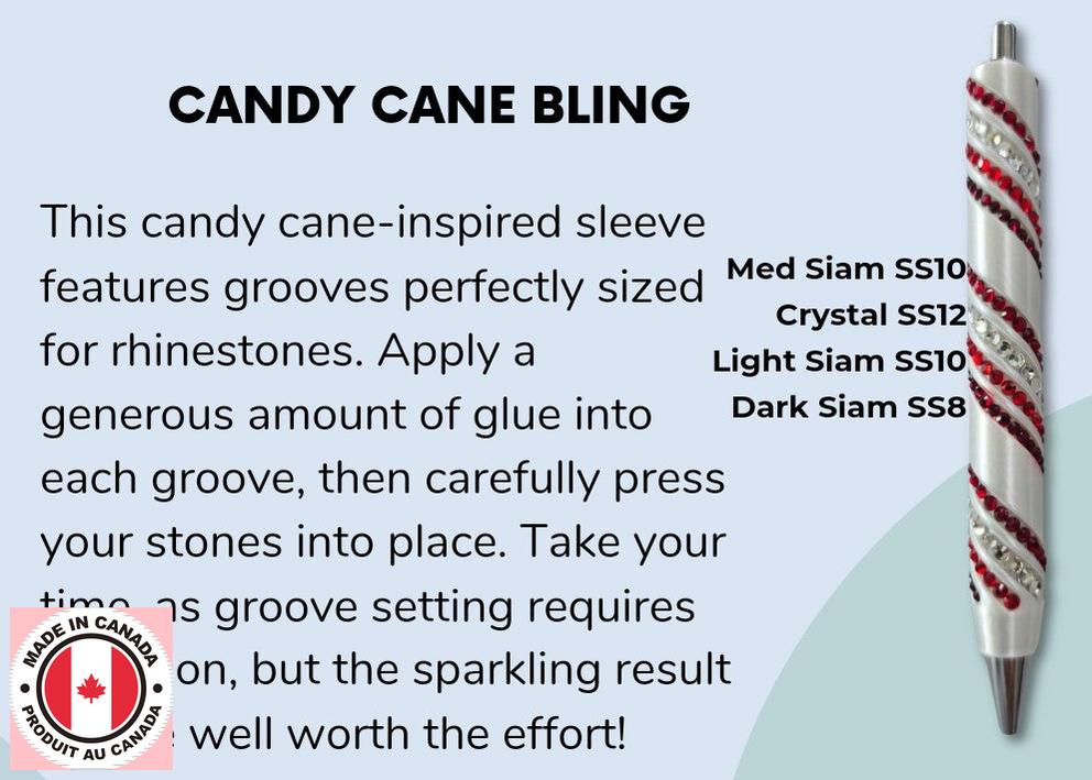 BOTC Candy Cane Pen Sleeve Rhinestone
