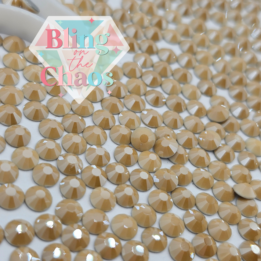 Solid Khaki Rhinestone-Glass Rhinestones-Bling on the Chaos