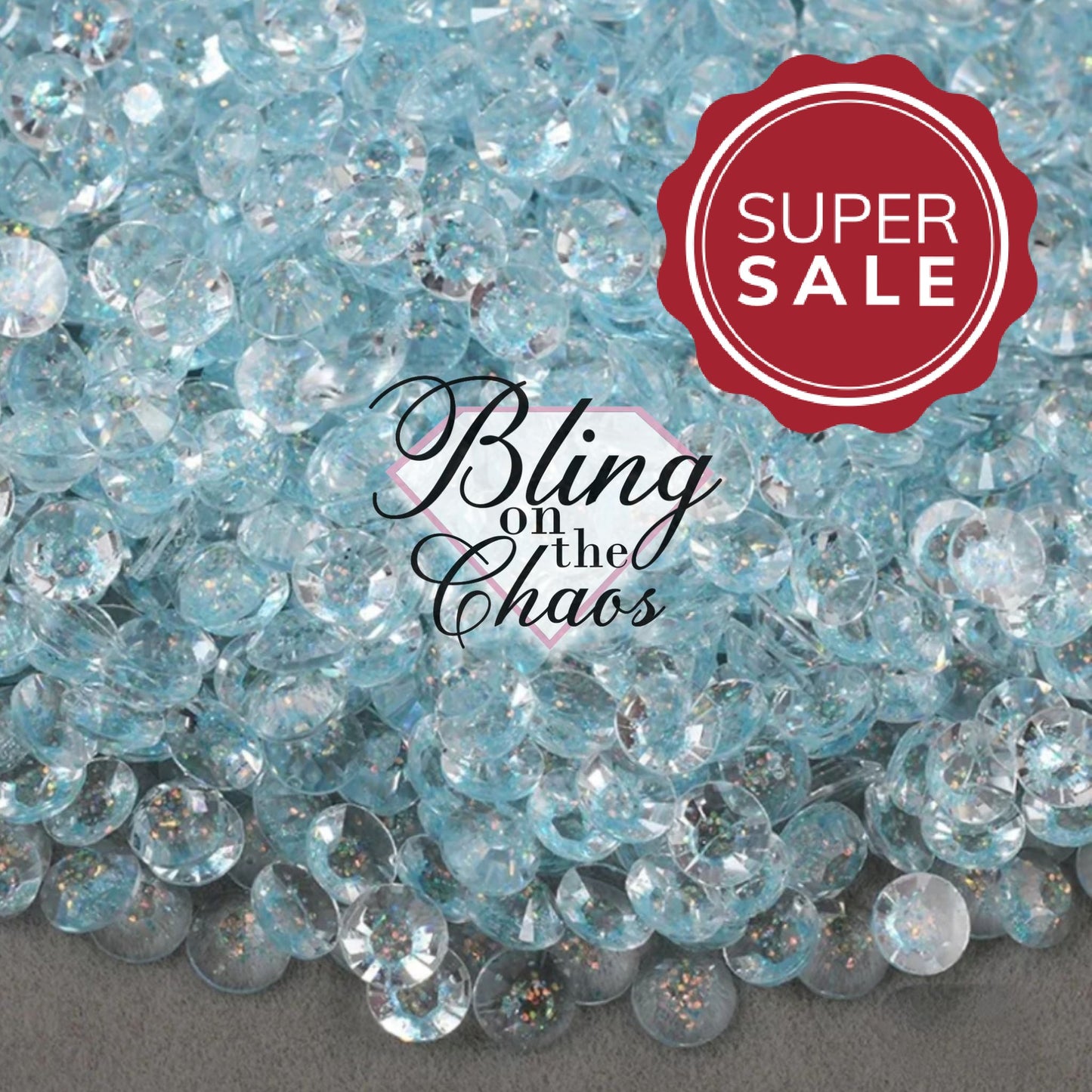 Starry Glitter Aqua Resin Rhinestone-Jelly Resin Rhinestones-Bling on the Chaos