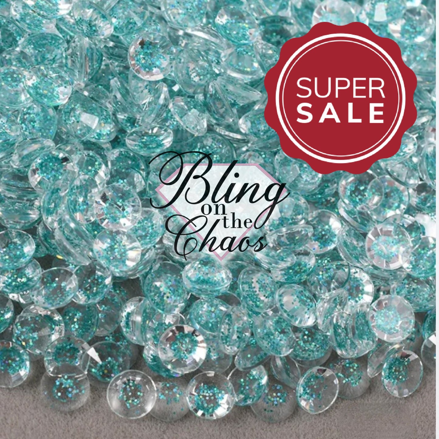 Starry Glitter Blue Zircon Resin Rhinestone-Jelly Resin Rhinestones-Bling on the Chaos