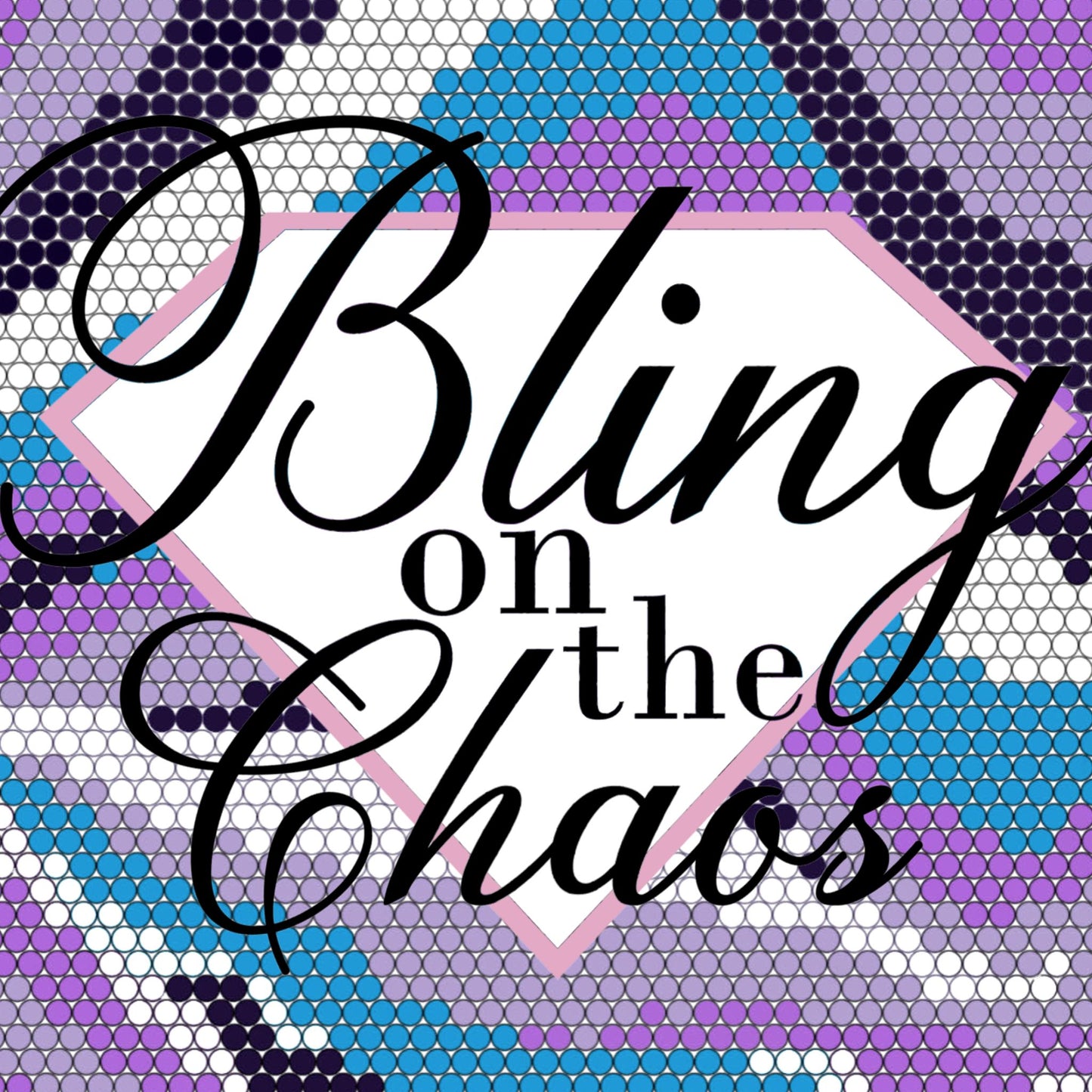 Summer Swirl SS20 Honeycomb Bling Set for 24oz Plump Tumbler-Glass Rhinestones-Bling on the Chaos