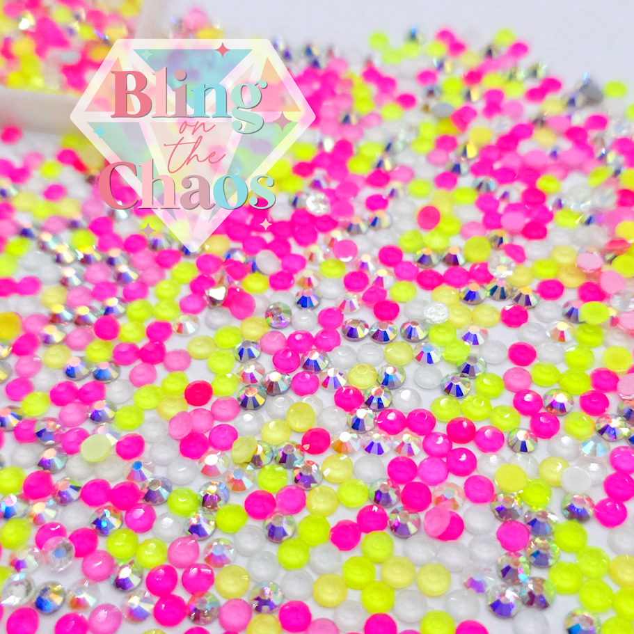 Sunkissed Sparkle Honeycomb Specialty Mix-Glass Rhinestones-Bling on the Chaos