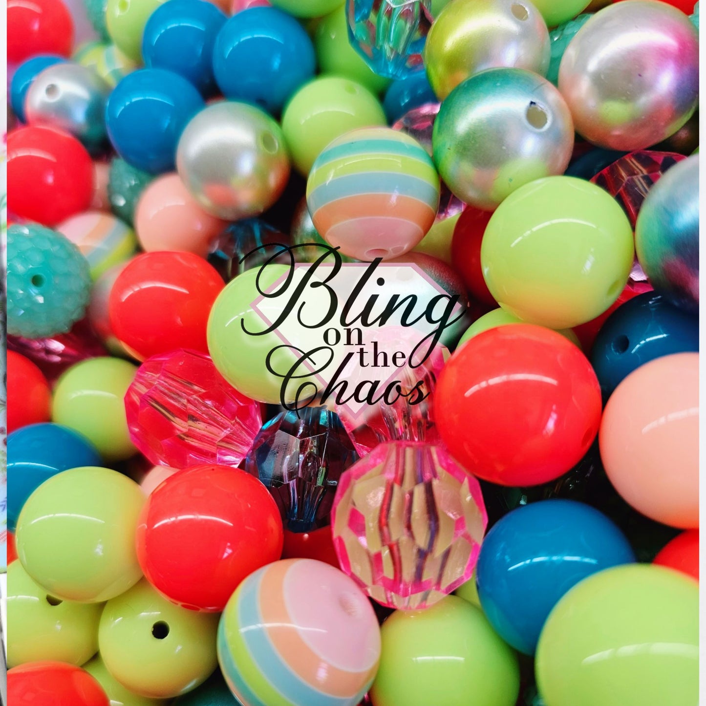 Totally Tubular Bubblegum 20mm-Bling on the Chaos