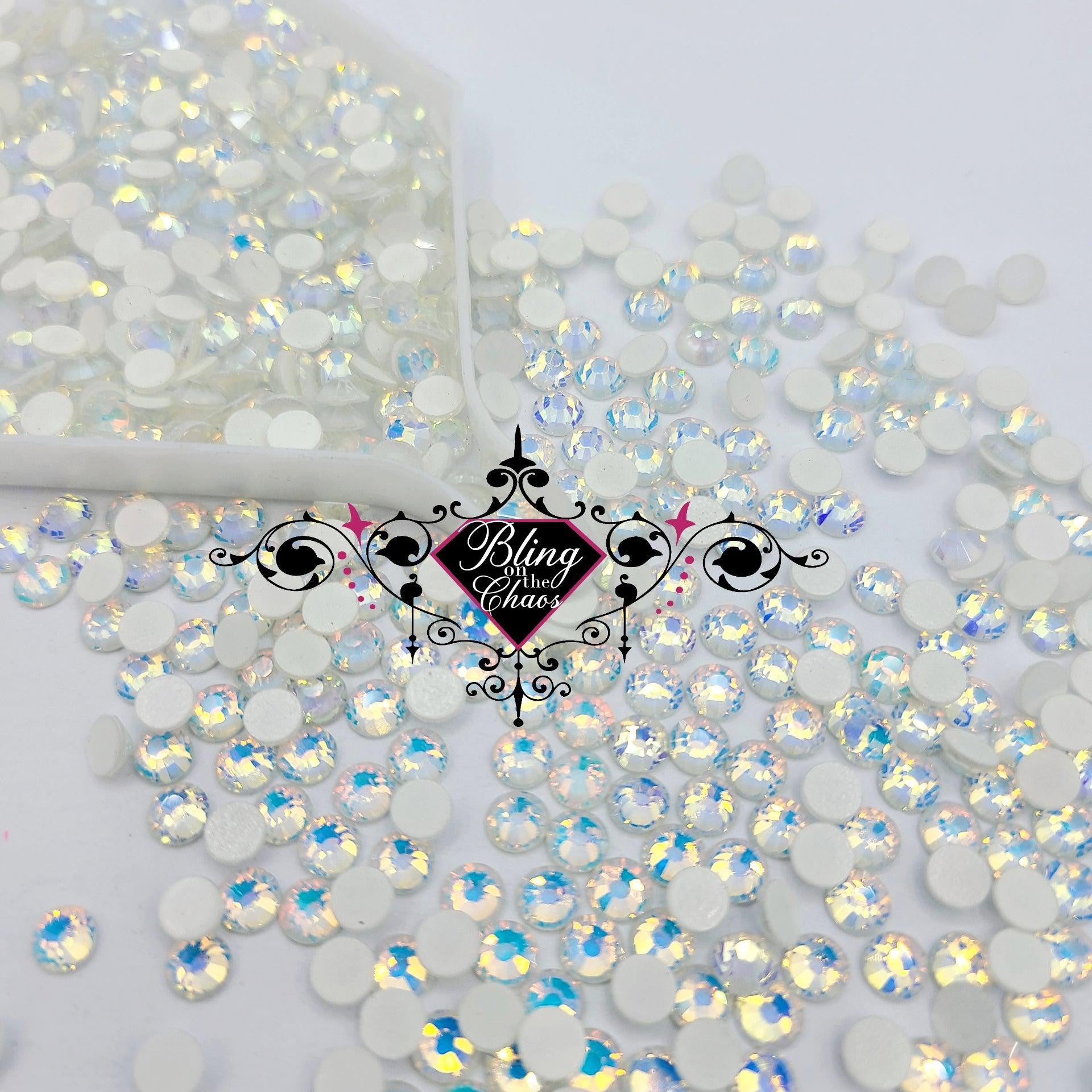 White deals opal rhinestones