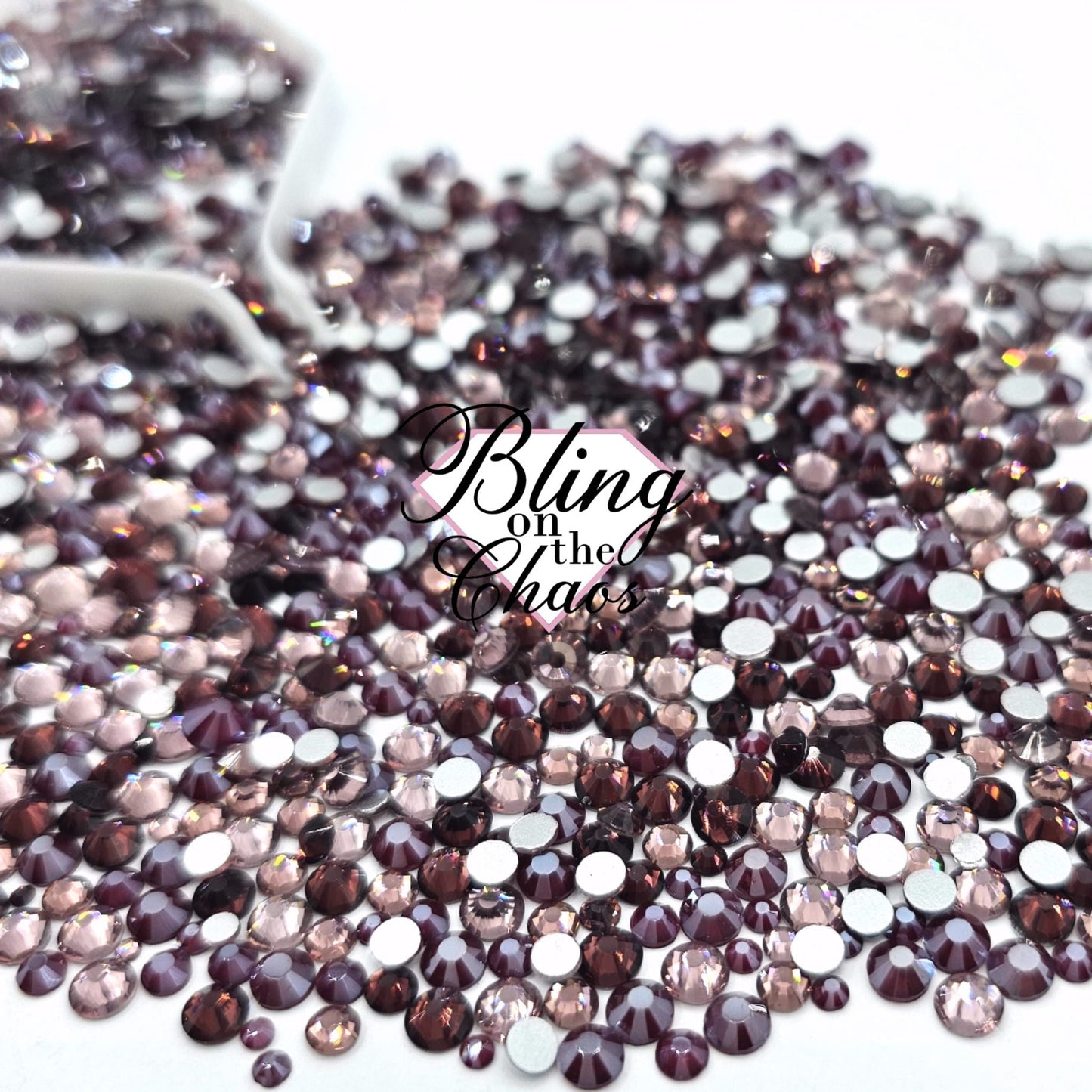 Wild Cranberry Specialty Mix-Glass Rhinestones-Bling on the Chaos