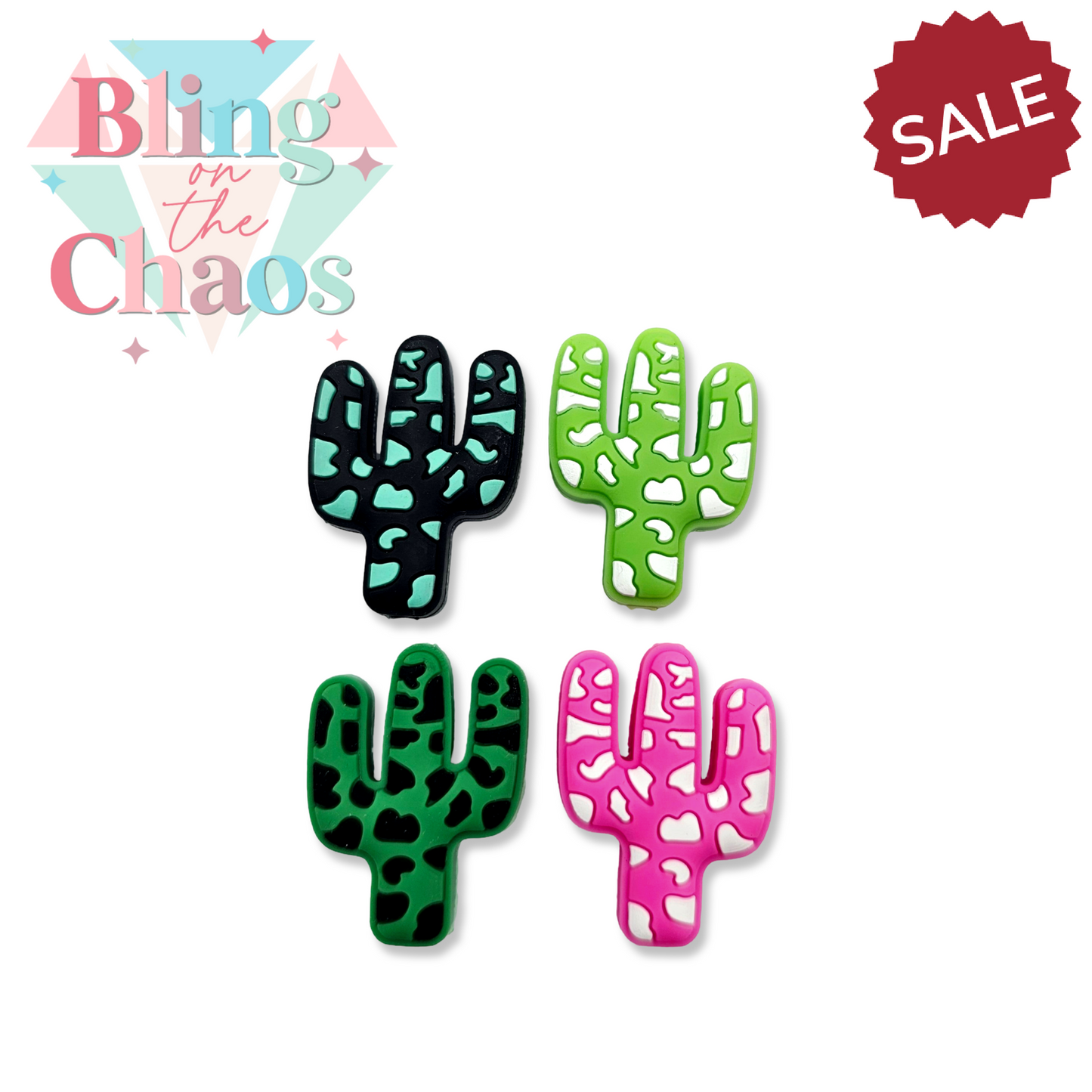 Cactus #4 Silicone Focal Beads-Bling on the Chaos