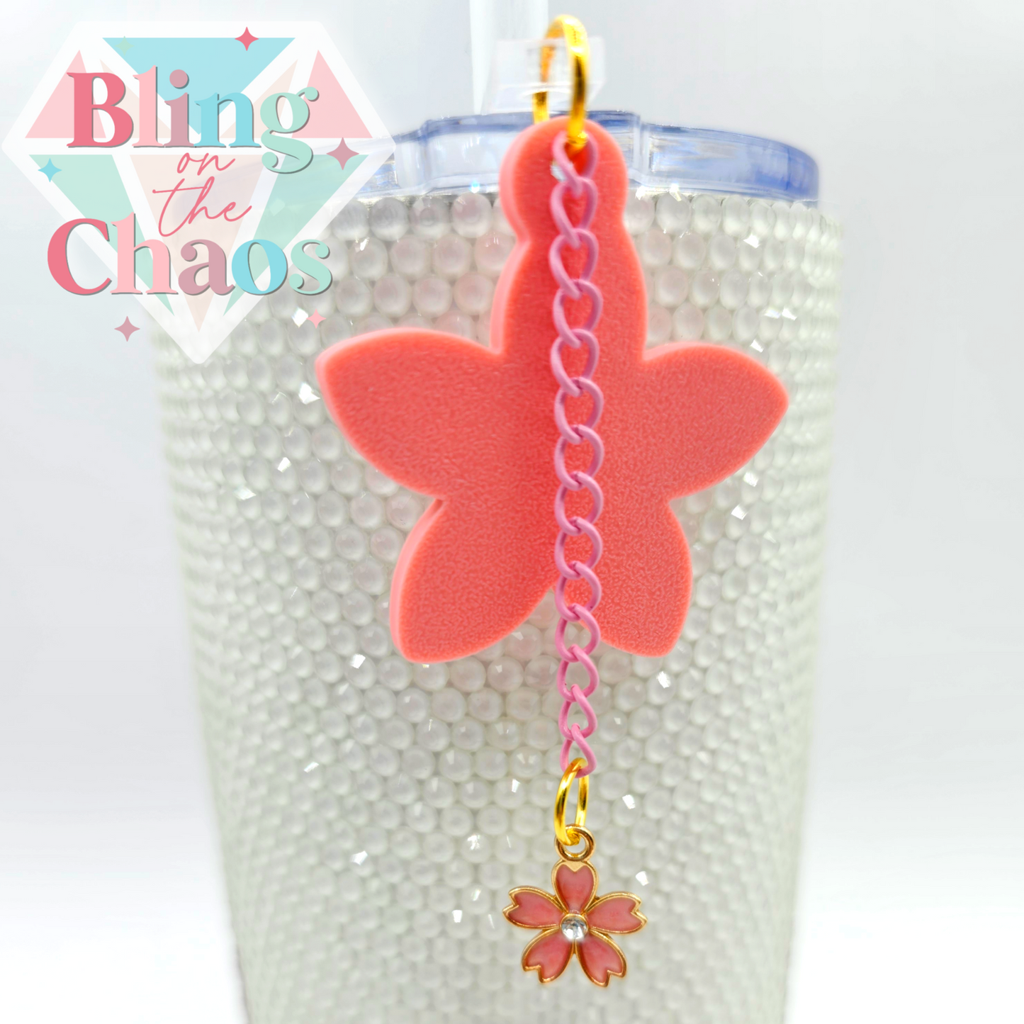 Plumeria Straw Swinger-Bling on the Chaos