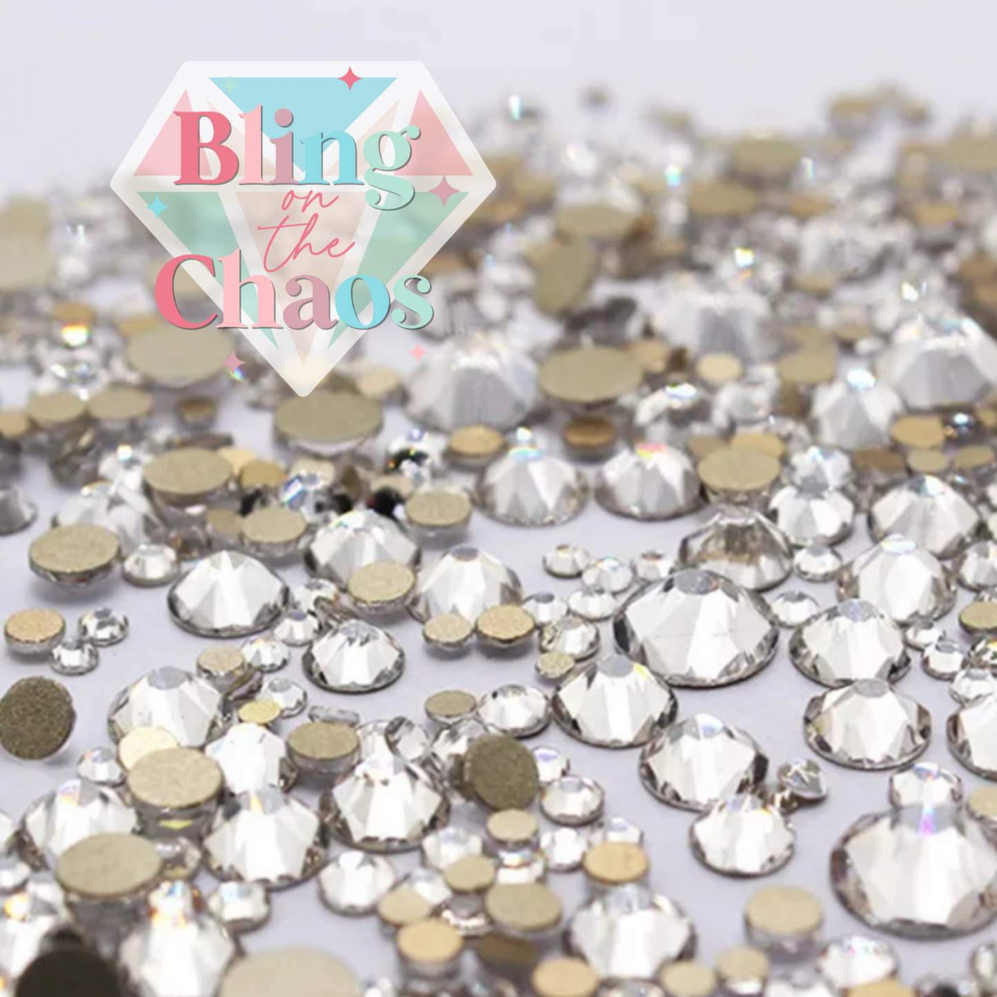 Crystal Gold Back Rhinestone-Glass Rhinestones-Bling on the Chaos