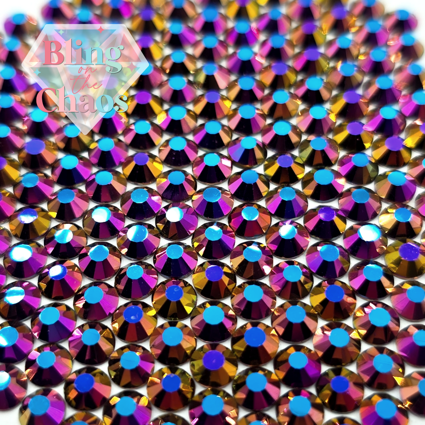 Metallic Fuchsia Rhinestone-Glass Rhinestones-Bling on the Chaos