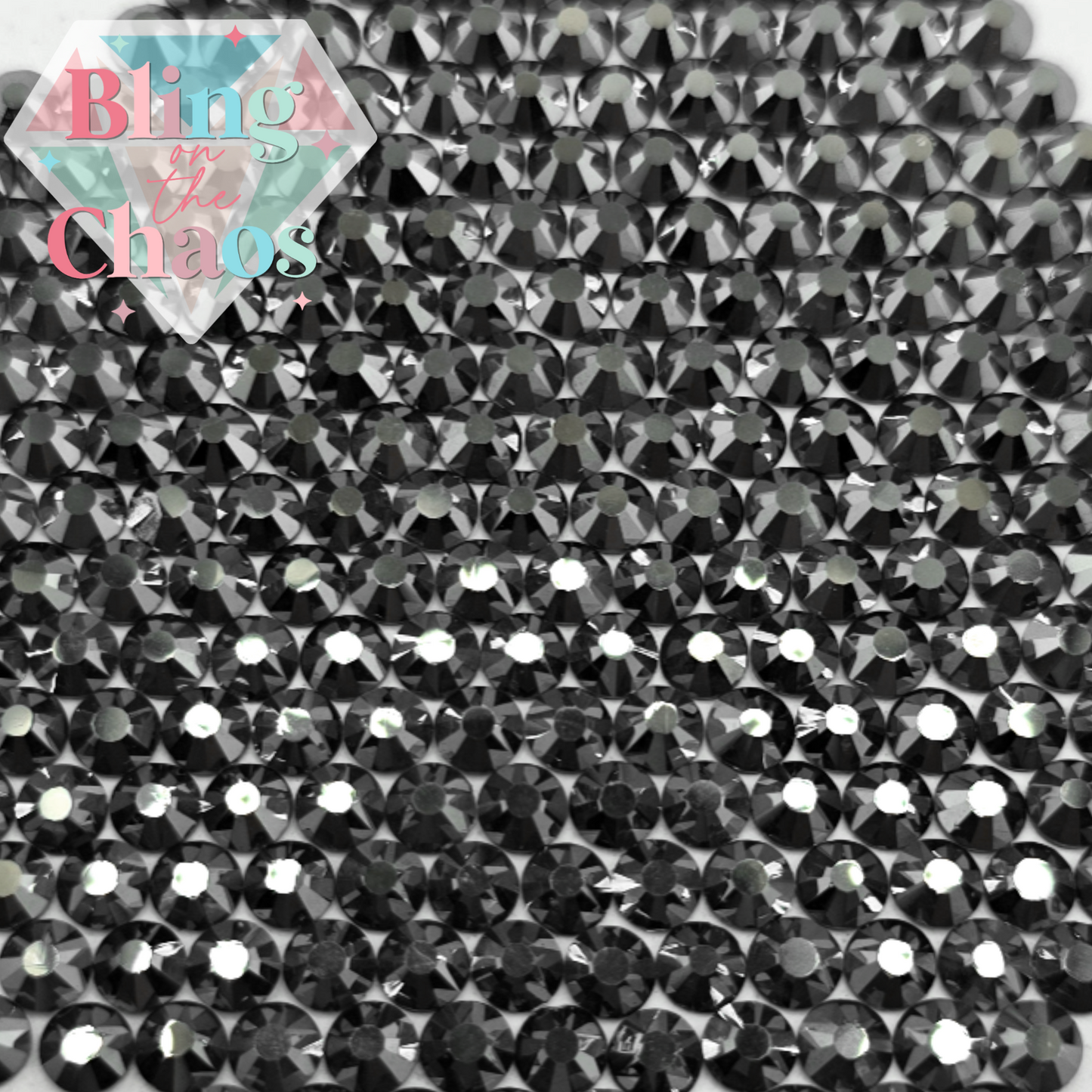 Neon Black Onyx Luster Rhinestone