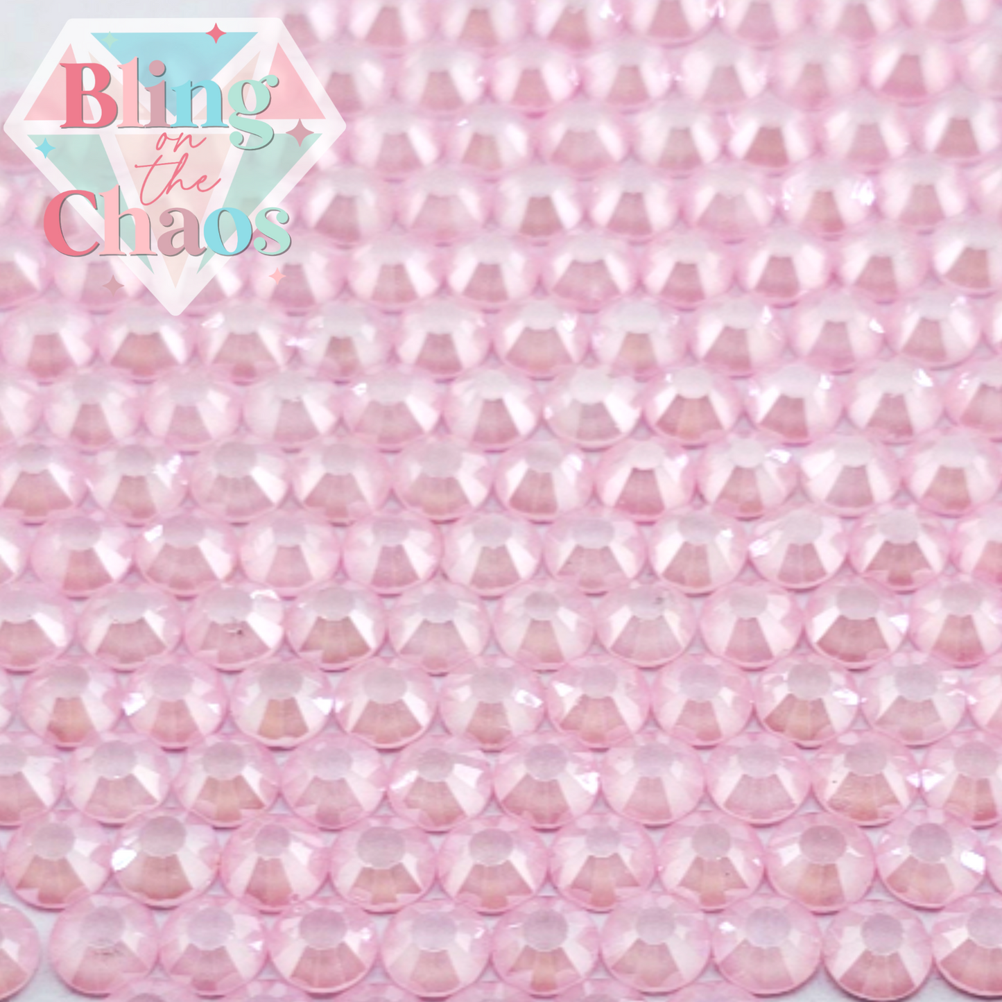 Neon Baby Pink Luster Rhinestone