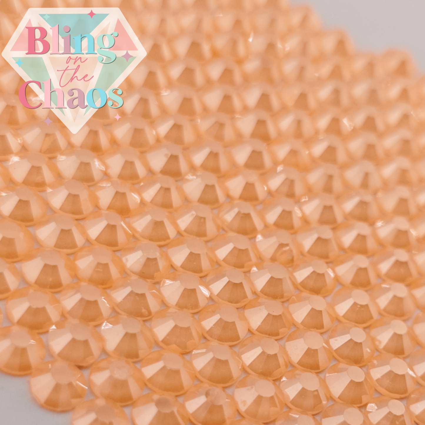 Neon Tangerine Luster Rhinestone