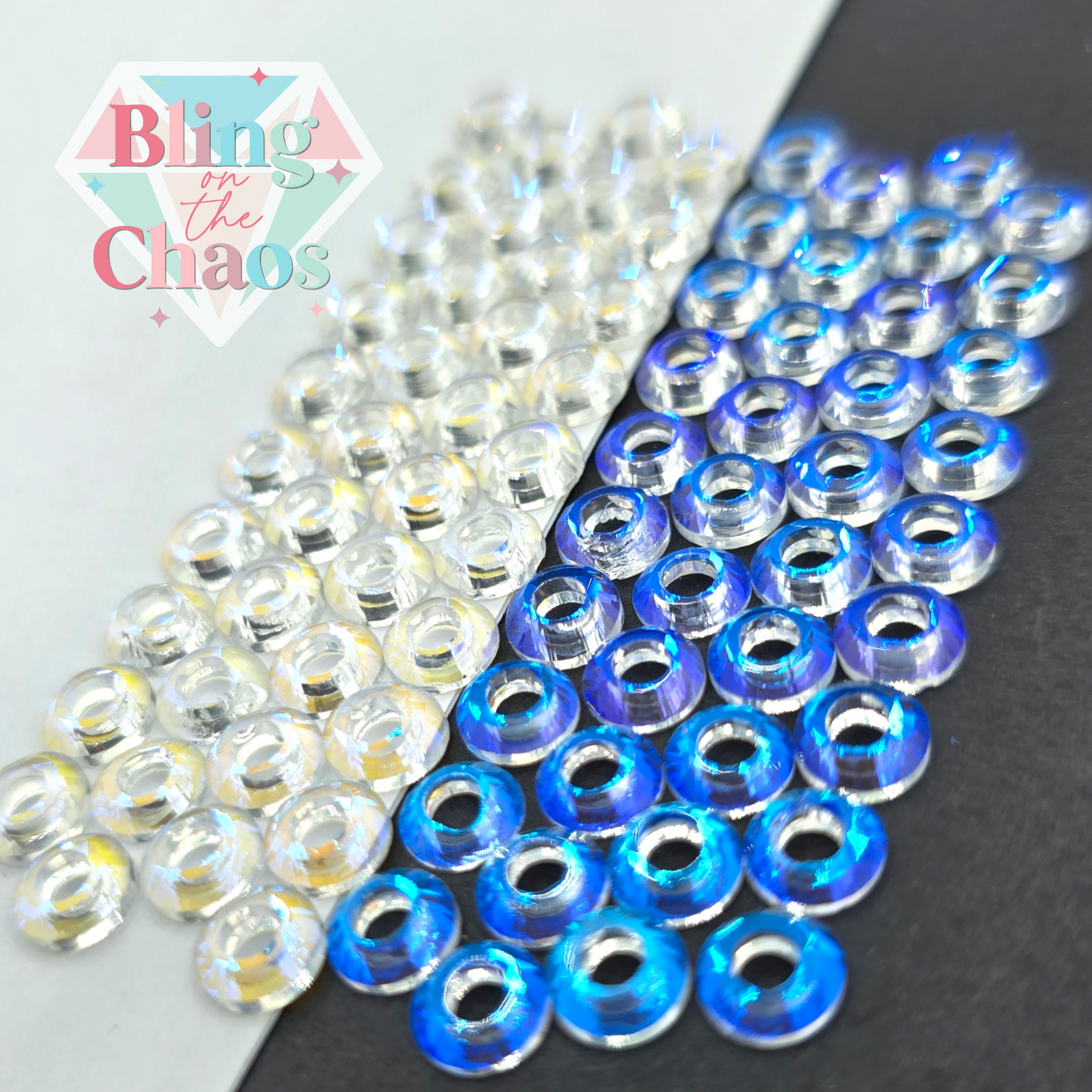 Aurora Rhinestone Rings-Glass Rhinestones-Bling on the Chaos