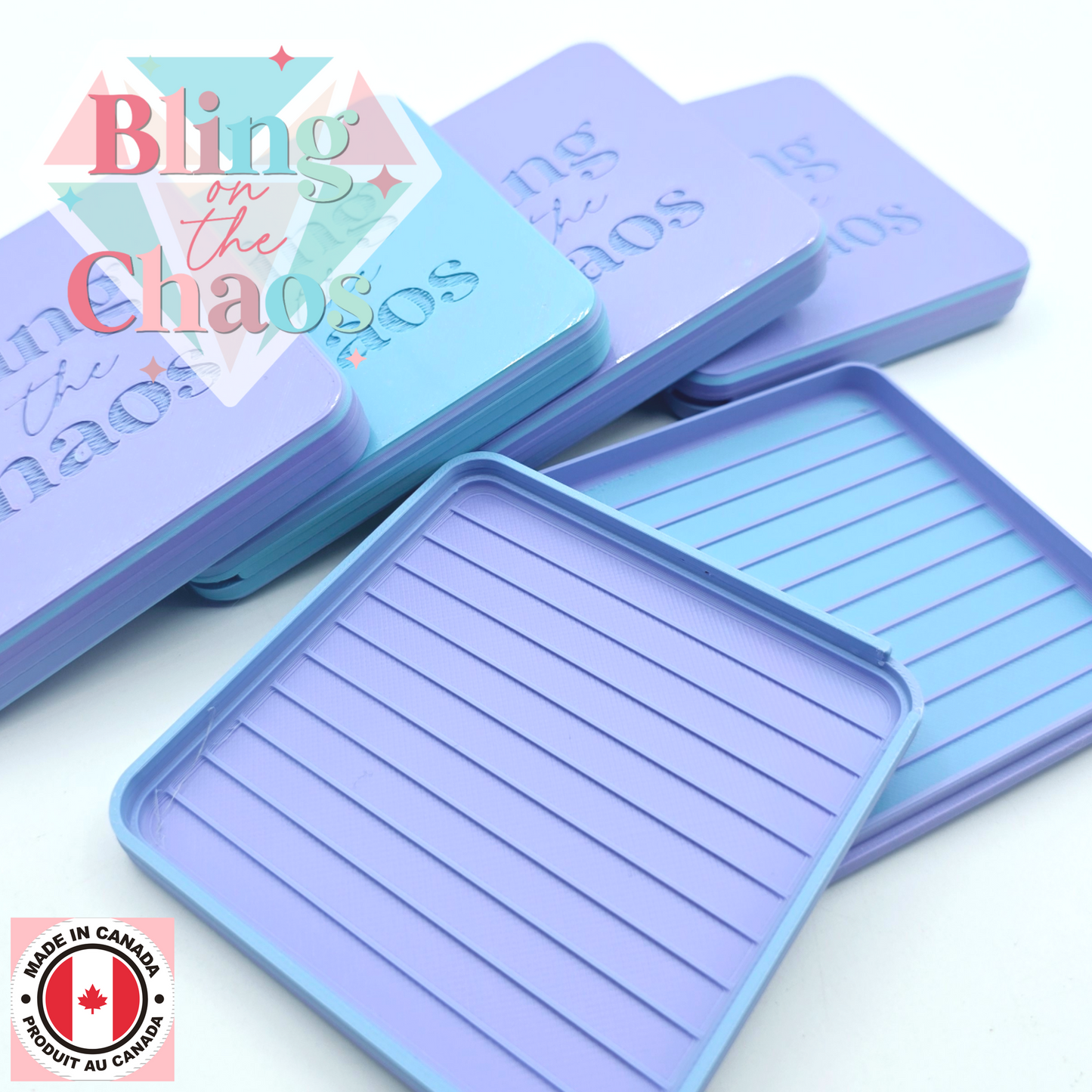 BOTC Light Purple Aqua Ombre Mini Travel Trays