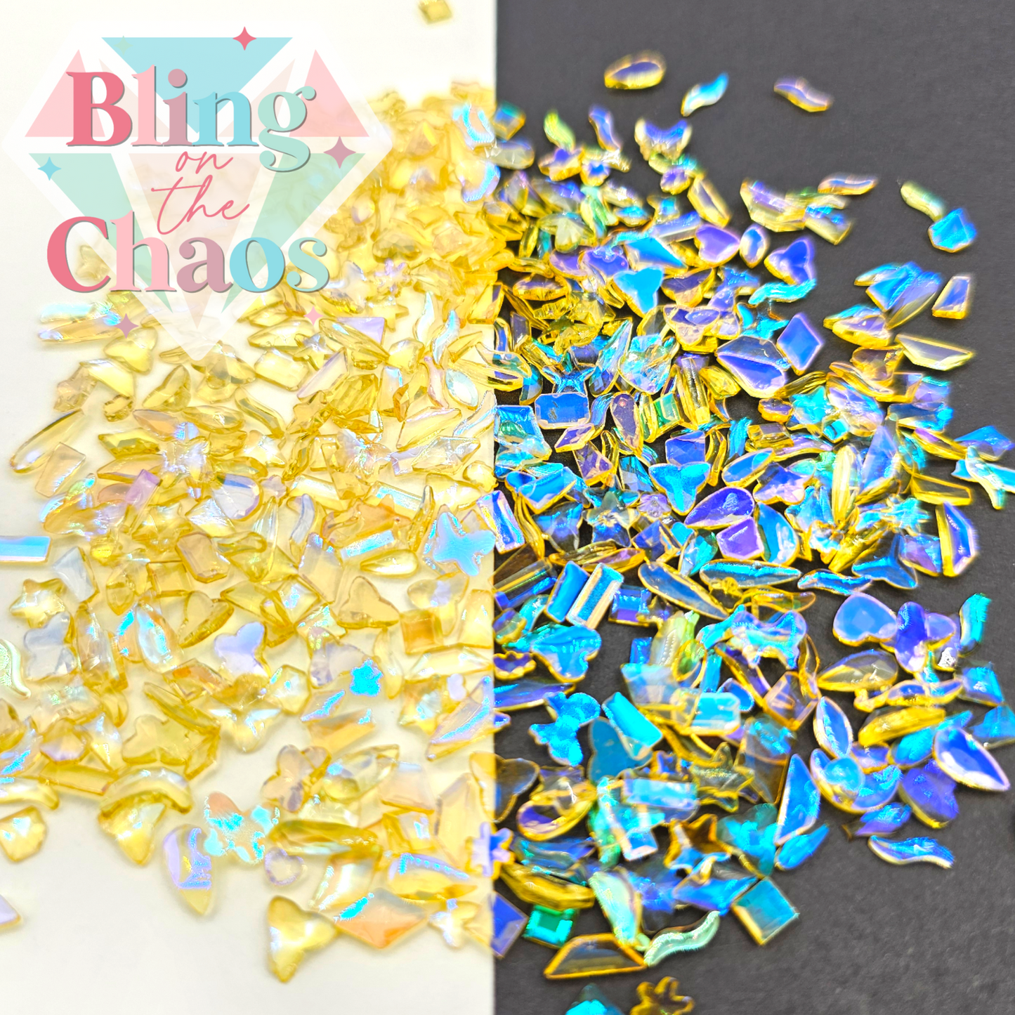 Aurora Citrine Transparent Resin Assorted Shapes-Bling on the Chaos