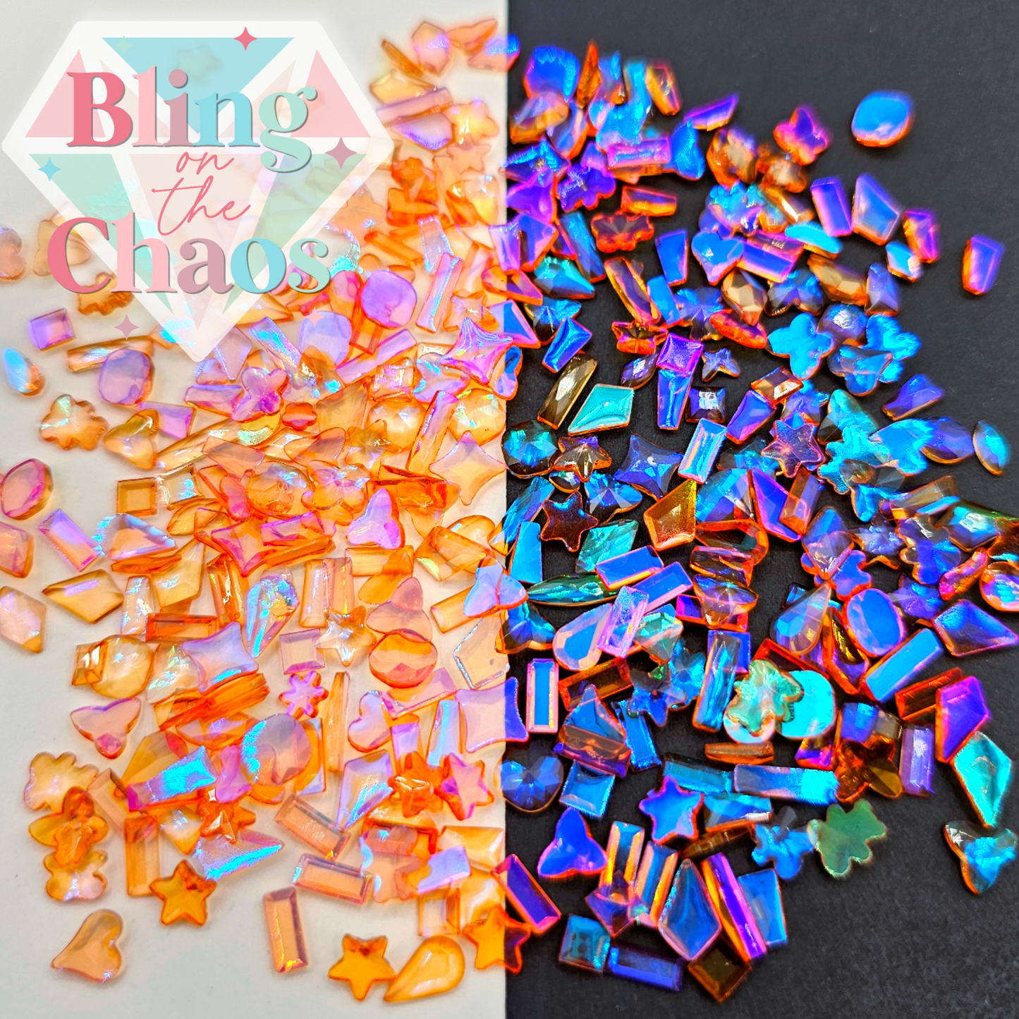 Aurora Hyacinth Transparent Resin Assorted Shapes-Bling on the Chaos