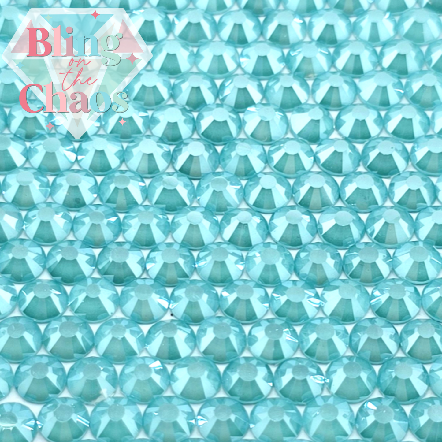 Neon Turquoise Luster Rhinestone