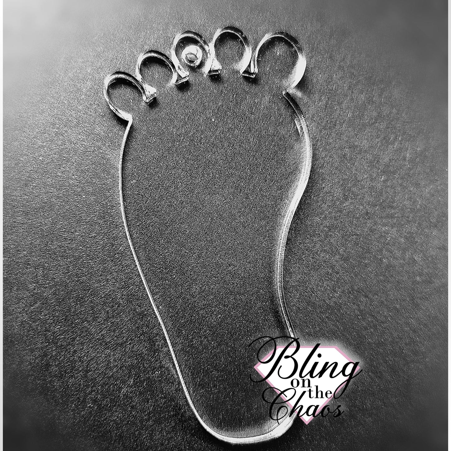 Foot Acrylic Blank 3"-Bling on the Chaos